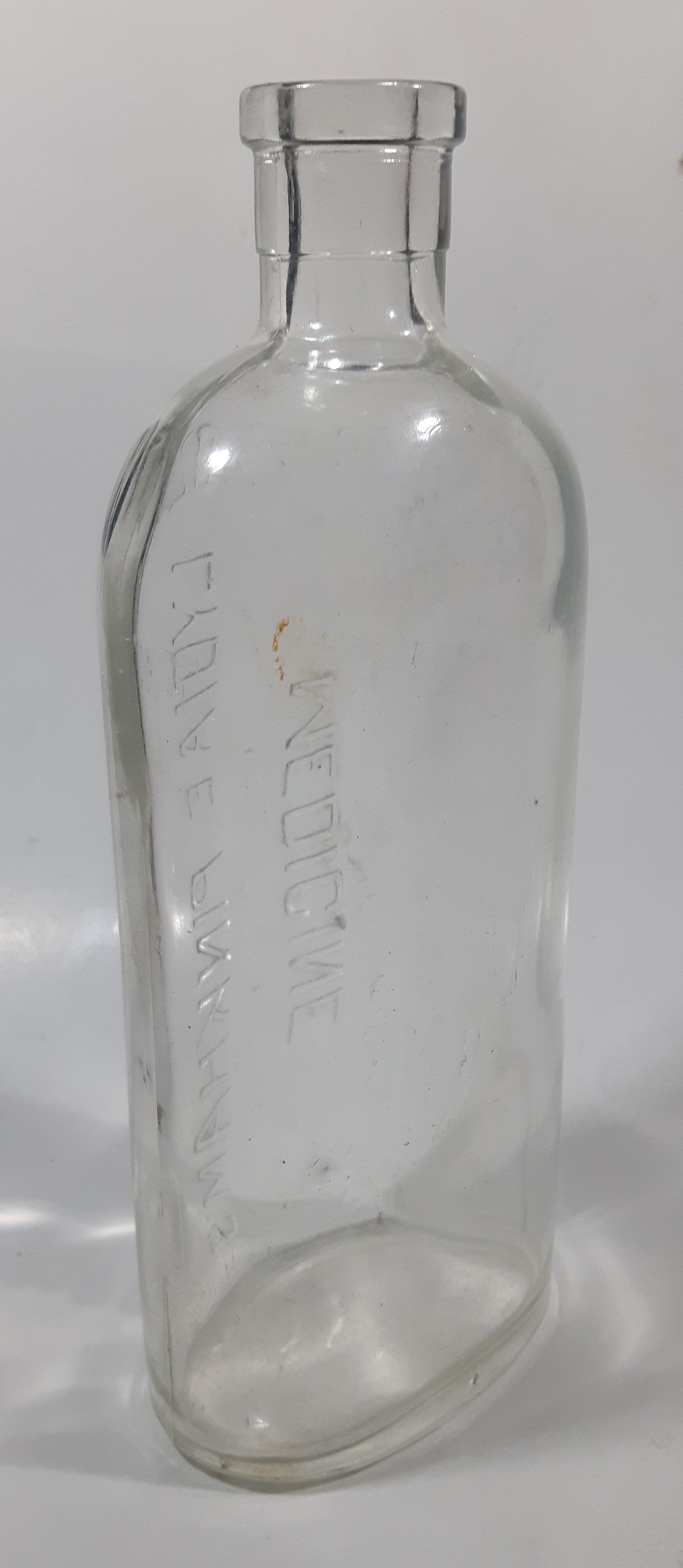 Antique Lydia E Pinkham's Medicine 8 1/8" Tall 14 1/2 Ozs Heavy Embossed Glass Bottle 4