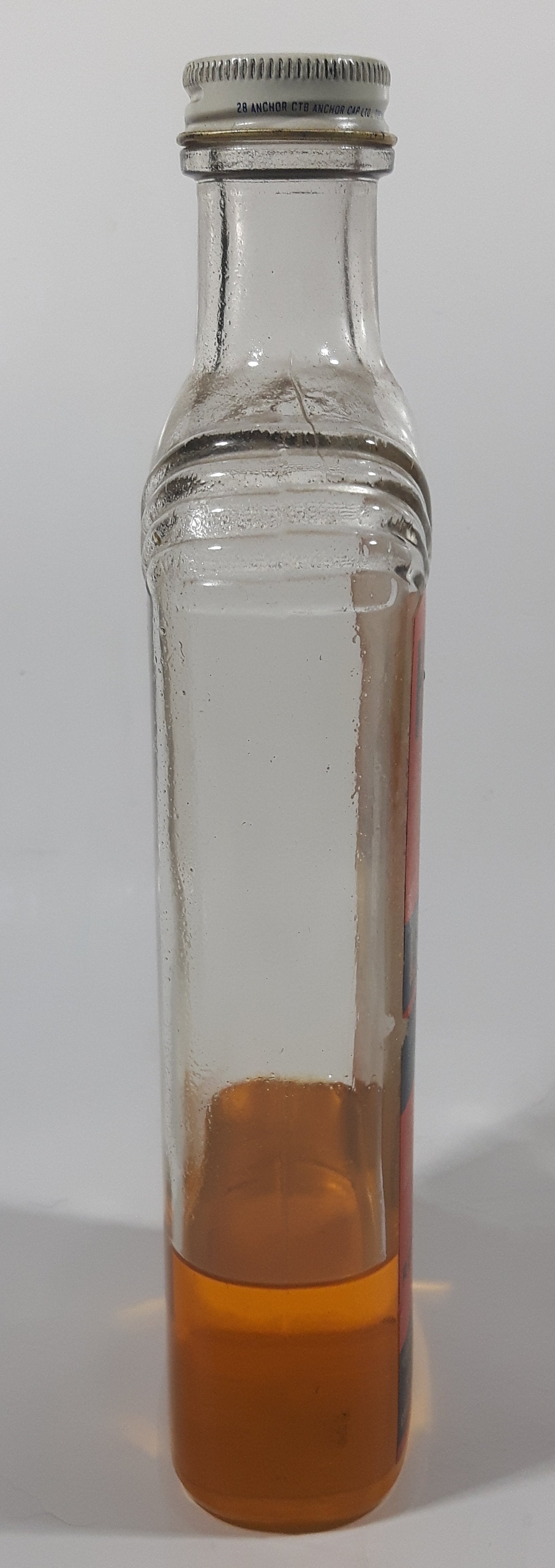 Antique 1930s Hawes Improved Lemon Oil Cleans And Polishes Furniture Woodwork Refrigerators etc 8 5/8" Tall Glass Bottle 7