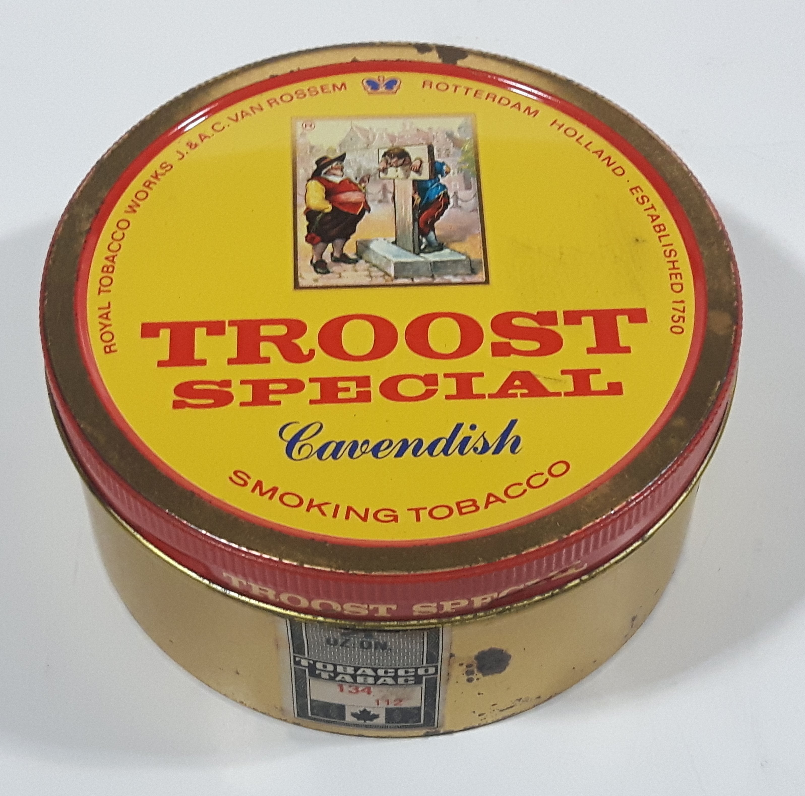 Vintage Troost Special Cavendish Smoking Tobacco Tin Metal Can 2