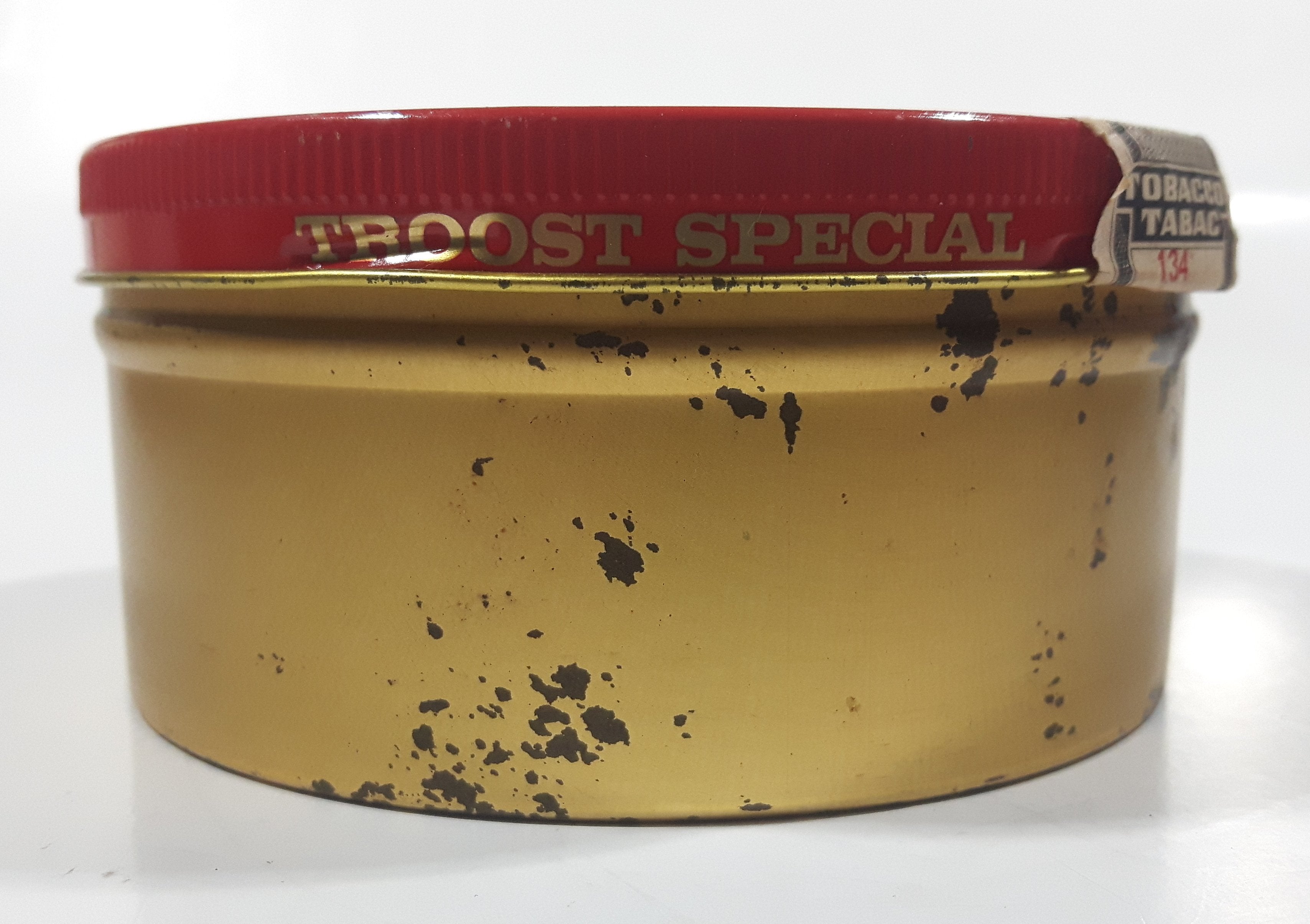 Vintage Troost Special Cavendish Smoking Tobacco Net Weight 4 OZ Tin Metal Can 3