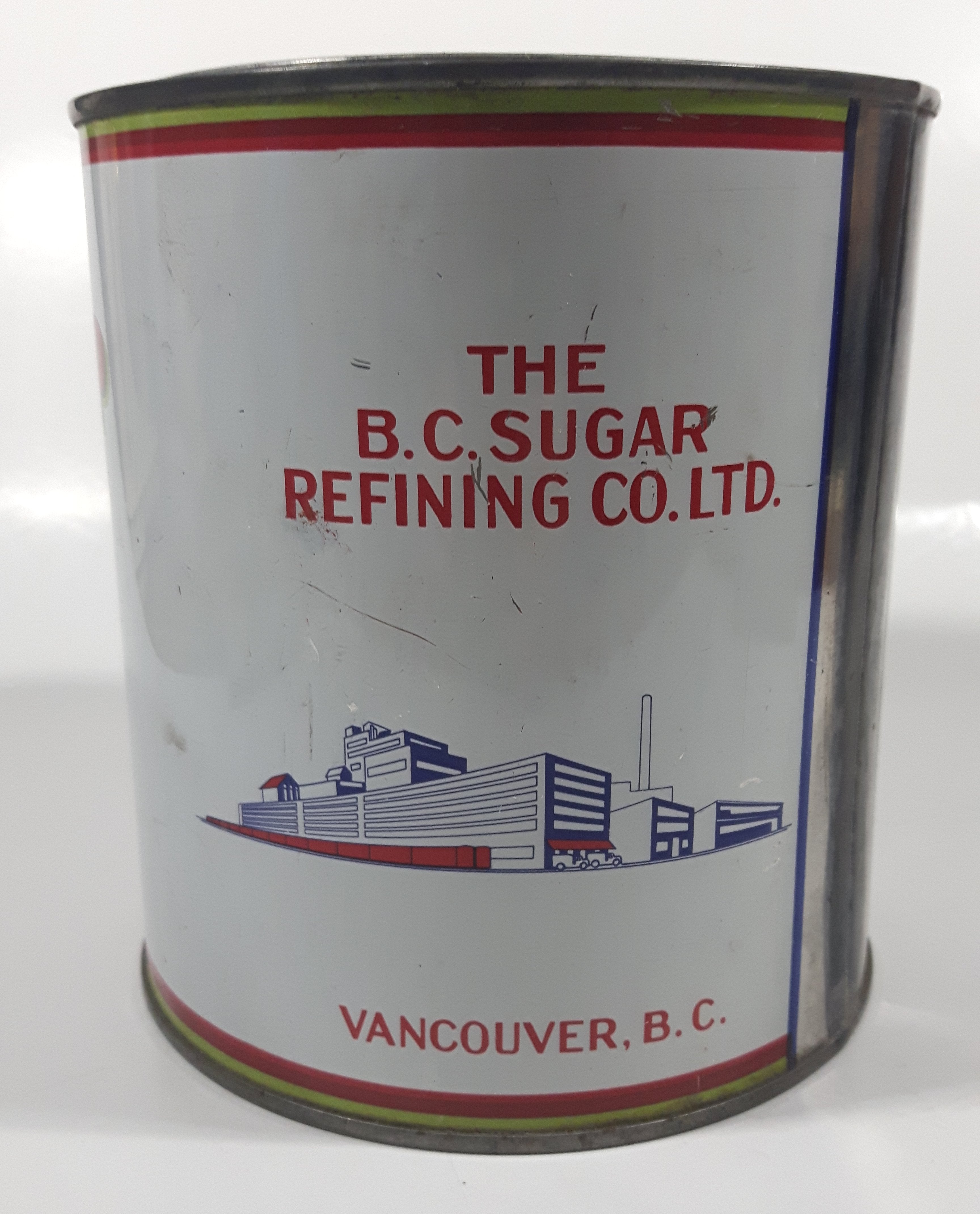 Vintage Rogers Syrup Golden Sugar Vancouver, B.C. Sugar Refinery 5lb 2.27kg Tin Metal Can with Lid 5