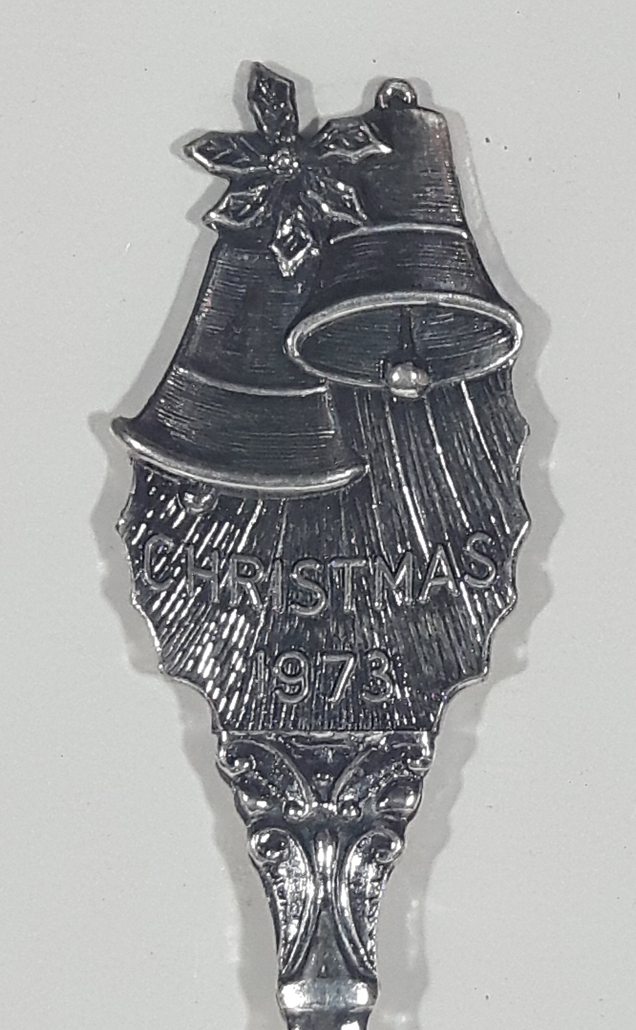 Christmas 1973 Bells Silver Plated EPNS Metal Spoon
