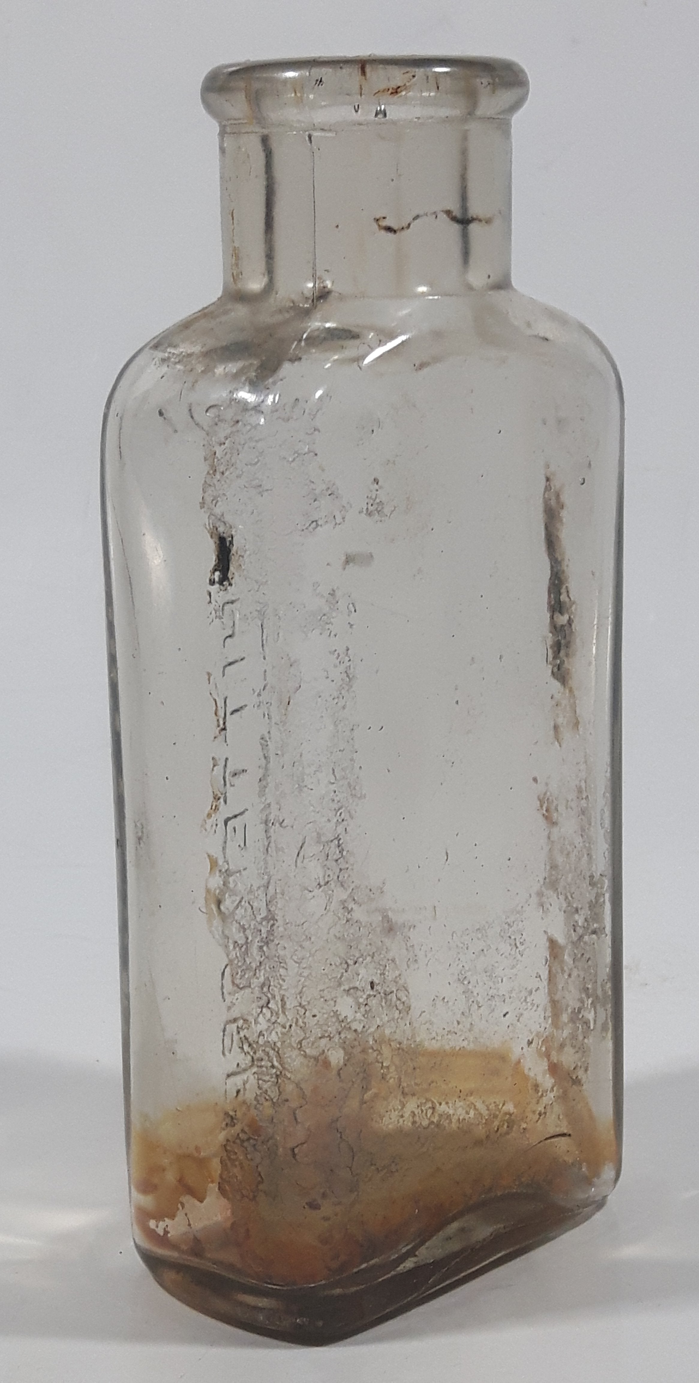 Antique Whittemore Boston U.S.A. 5 Fluid Oz Shoe Polish 5 1/4" Tall Embossed Lettering Glass Bottle 6