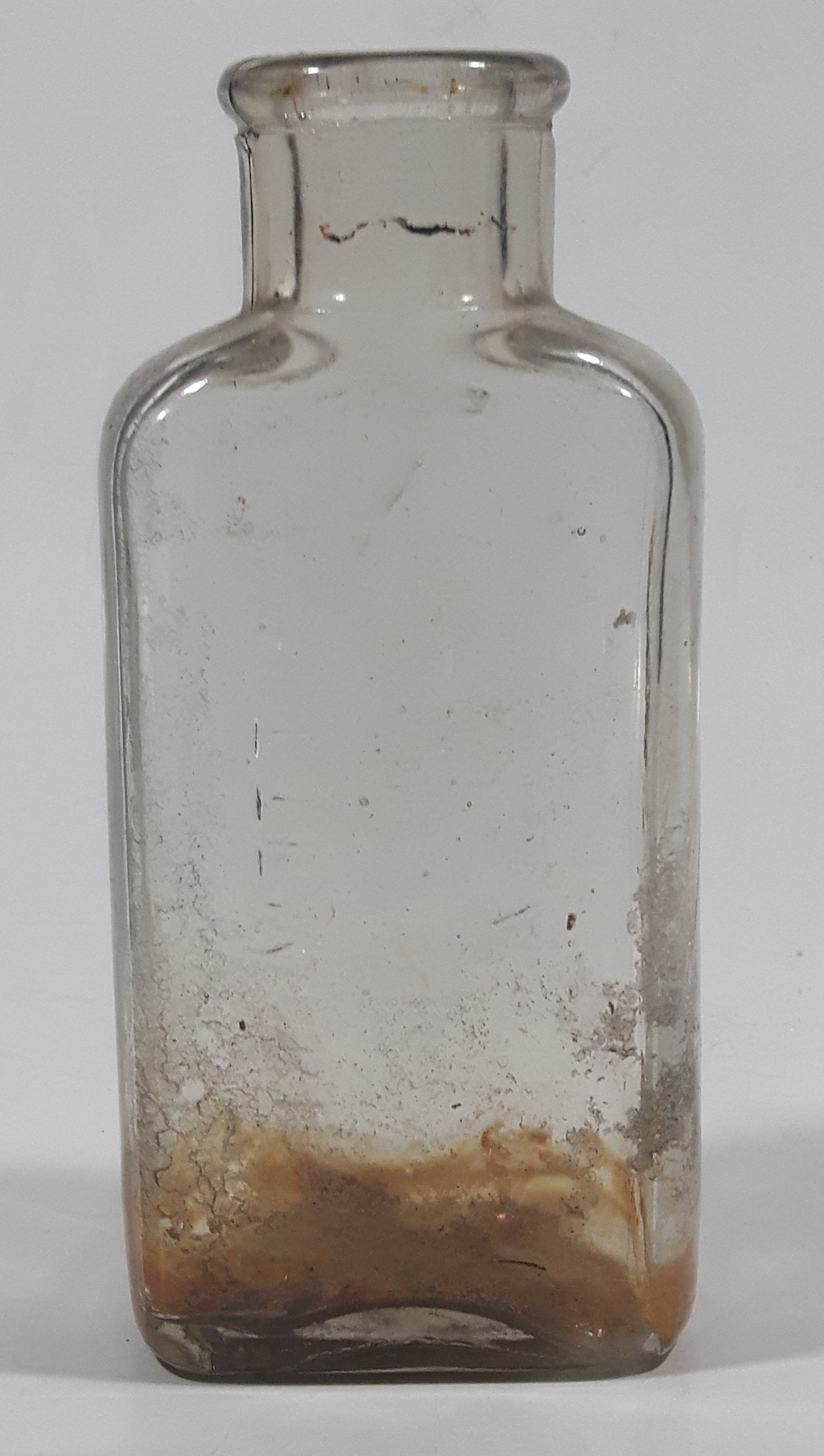 Antique Whittemore Boston U.S.A. 5 Fluid Oz Shoe Polish 5 1/4" Tall Embossed Lettering Glass Bottle 7