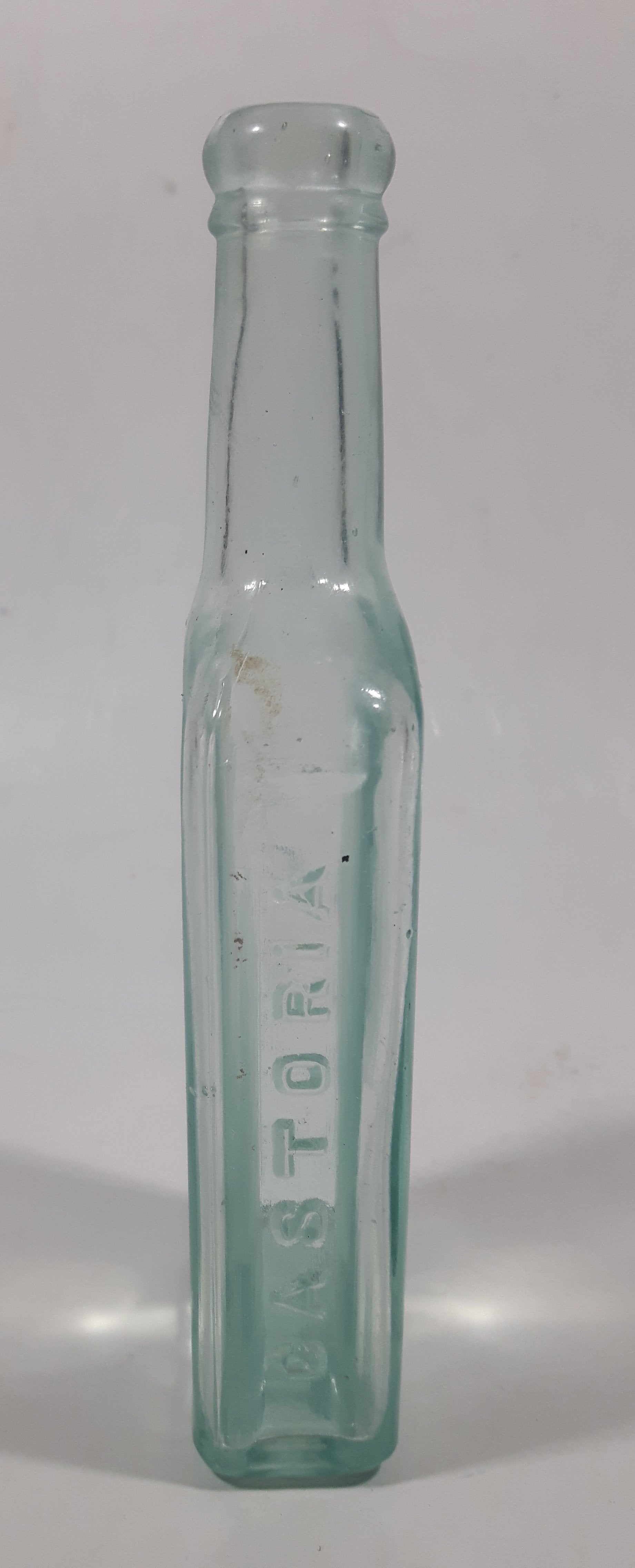 Antique 1890s Dr. S. Pitcher's Castoria 5 3/4" Tall Embossed Lettering Glass Bottle 2