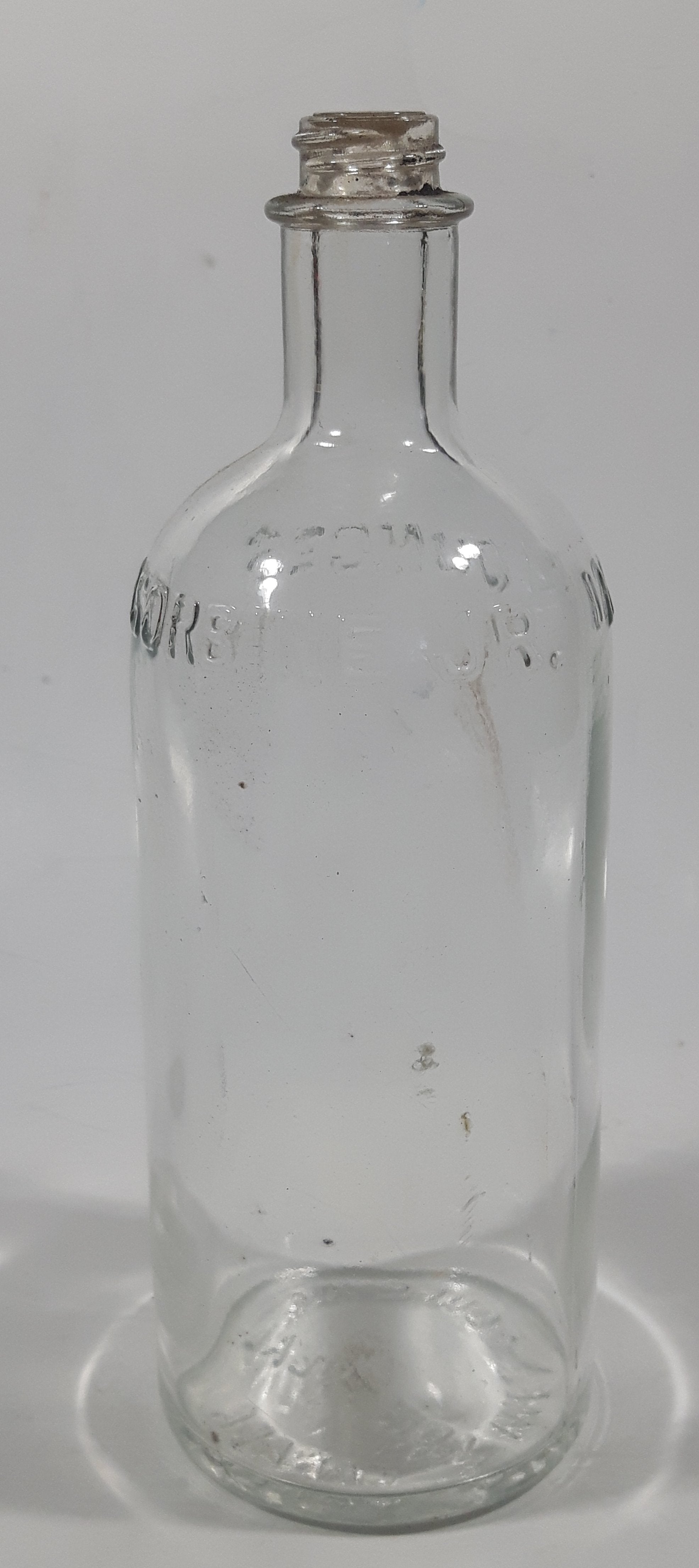 Antique W. F. Young Inc. Montreal Canada Absorbine Jr. 12 Fl Ounces Liniment 7 3/8" Tall Embossed Lettering Glass Bottle 4