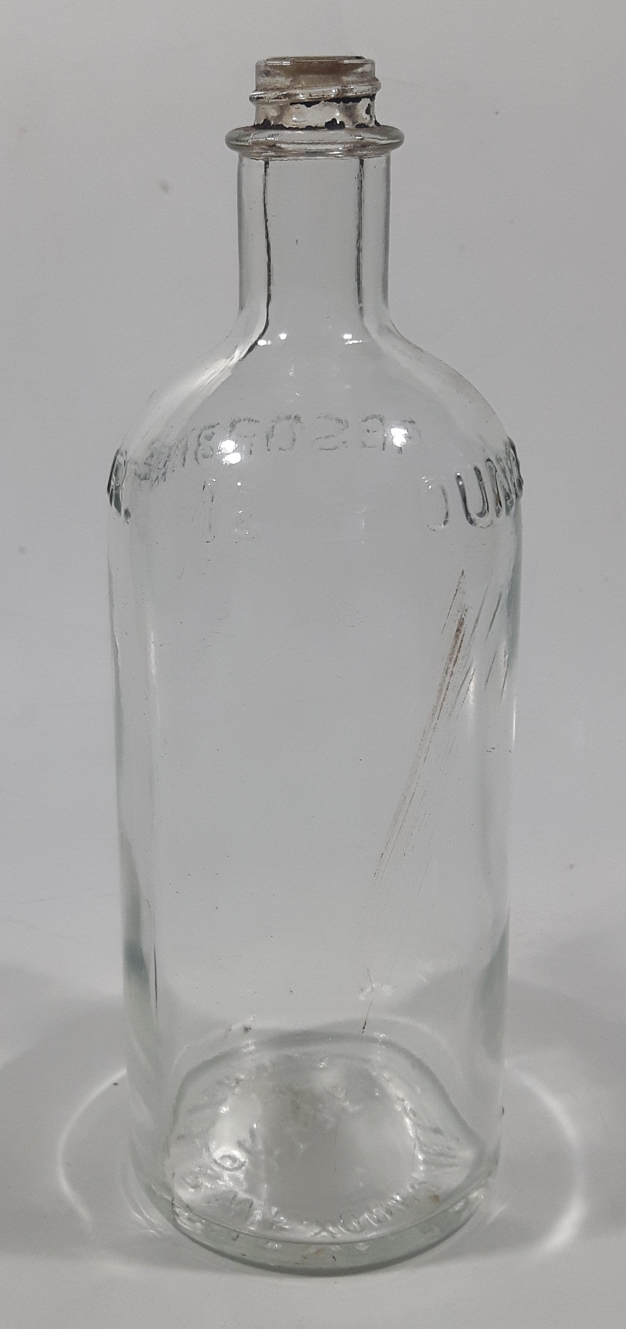 Antique W. F. Young Inc. Montreal Canada Absorbine Jr. 12 Fl Ounces Liniment 7 3/8" Tall Embossed Lettering Glass Bottle 6