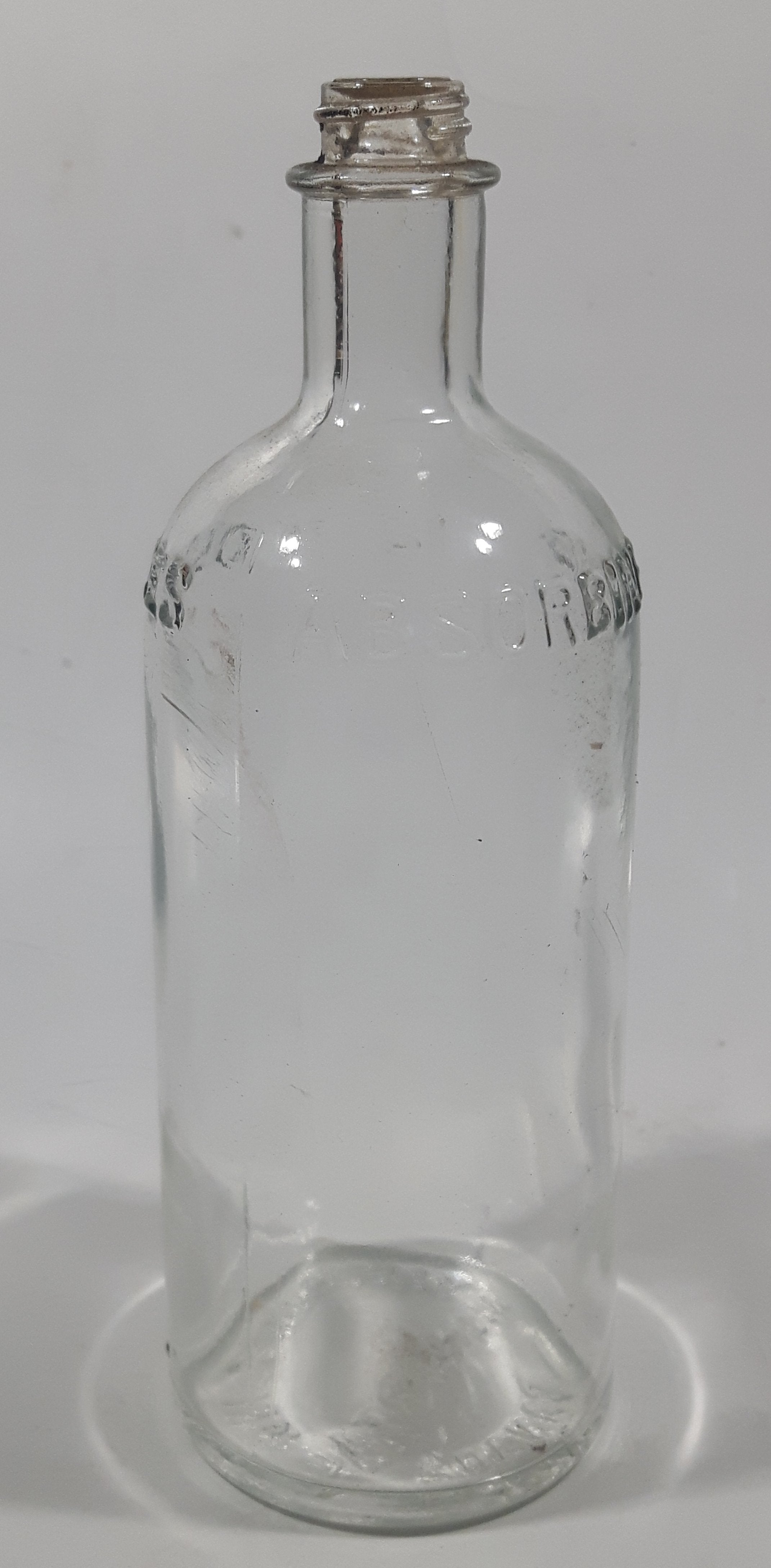 Antique W. F. Young Inc. Montreal Canada Absorbine Jr. 12 Fl Ounces Liniment 7 3/8" Tall Embossed Lettering Glass Bottle 11