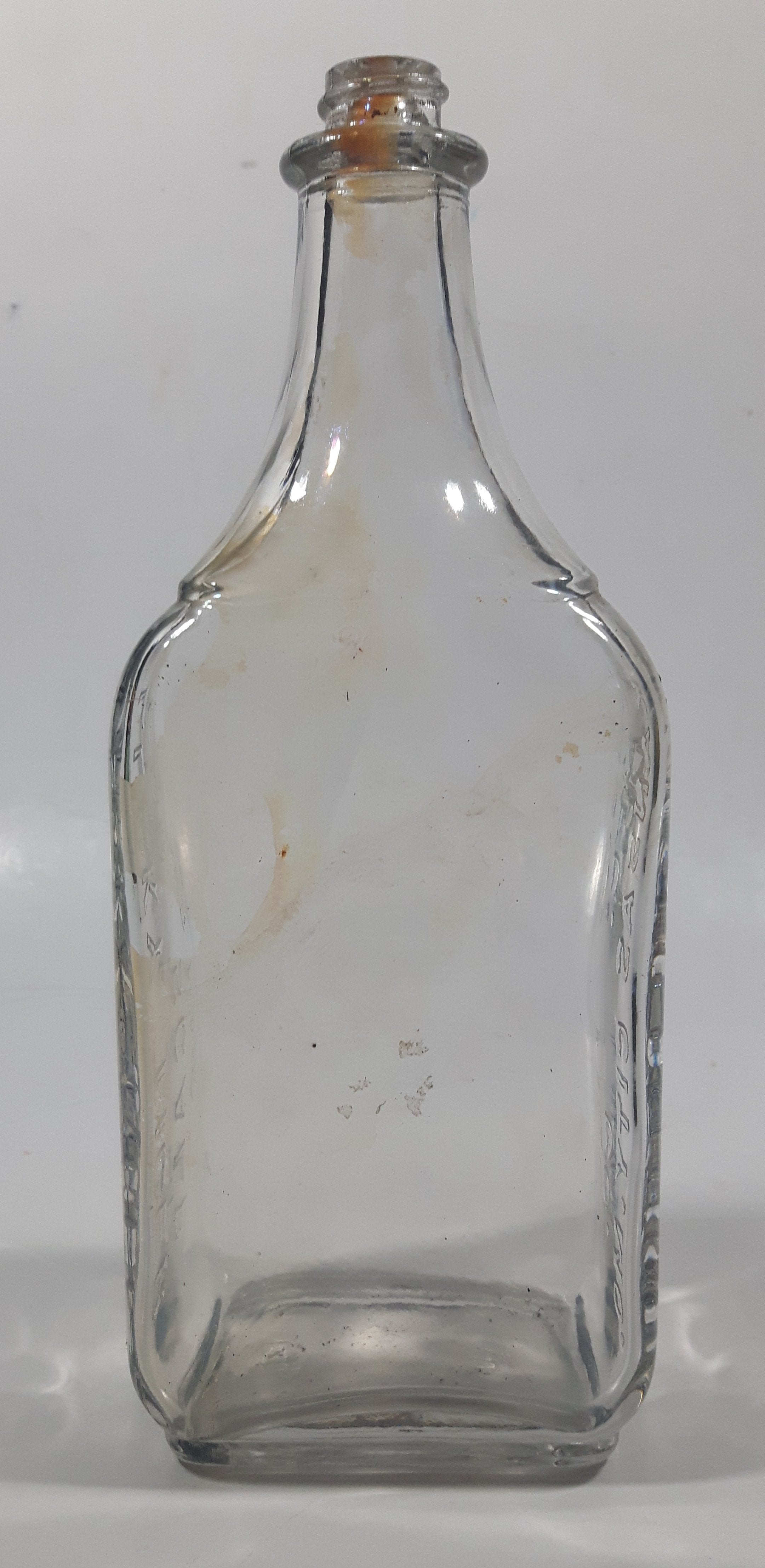 Antique Lucky Tiger Mfg. Co. Kansas City, Mo. For Scalp And Hair 7 1/2" Tall Embossed Lettering Glass Tonic Bottle 5