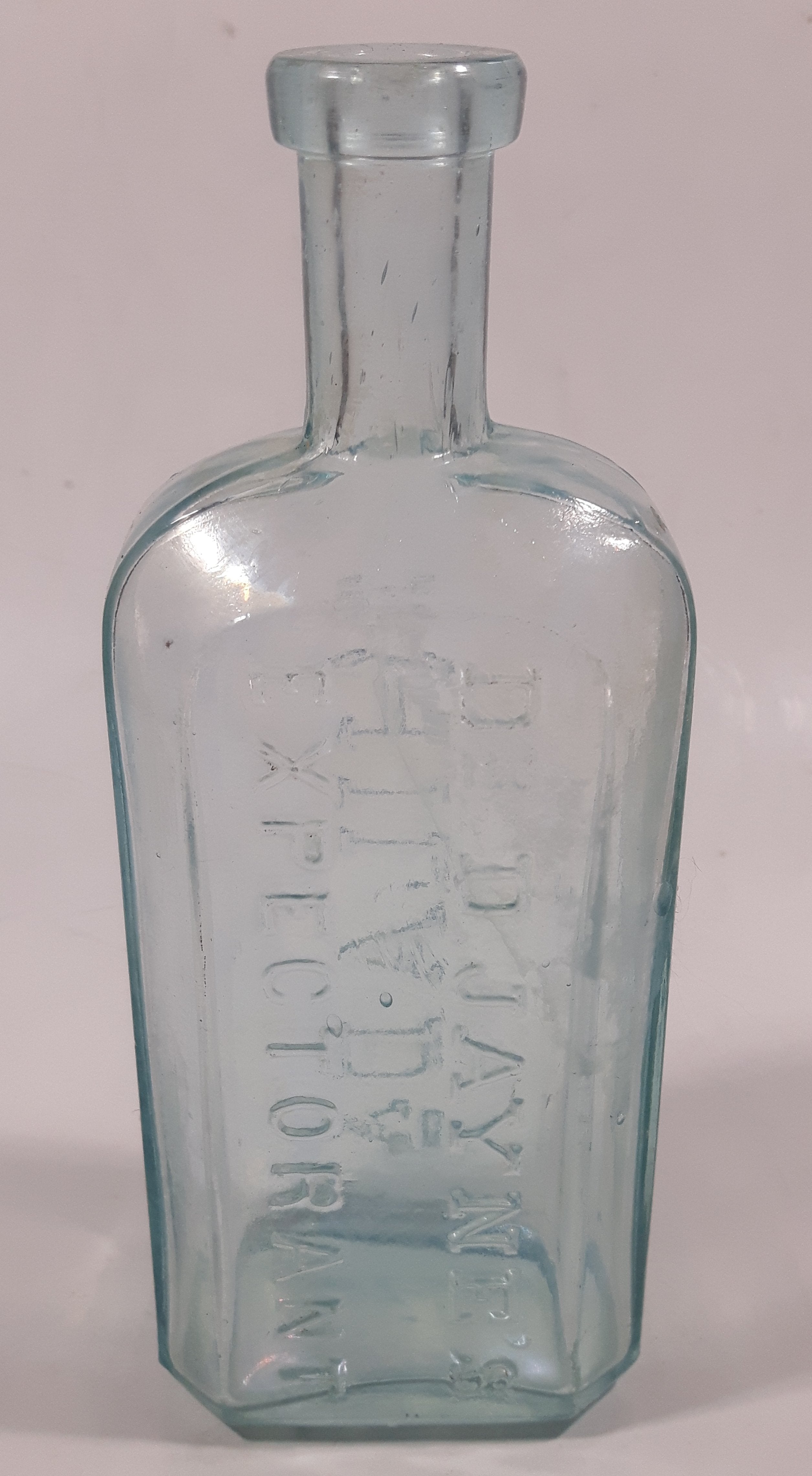 Antique Dr. D. Jayne's Expectorant Philada Tonic 6 5/8" Tall Aqua Glass Bottle