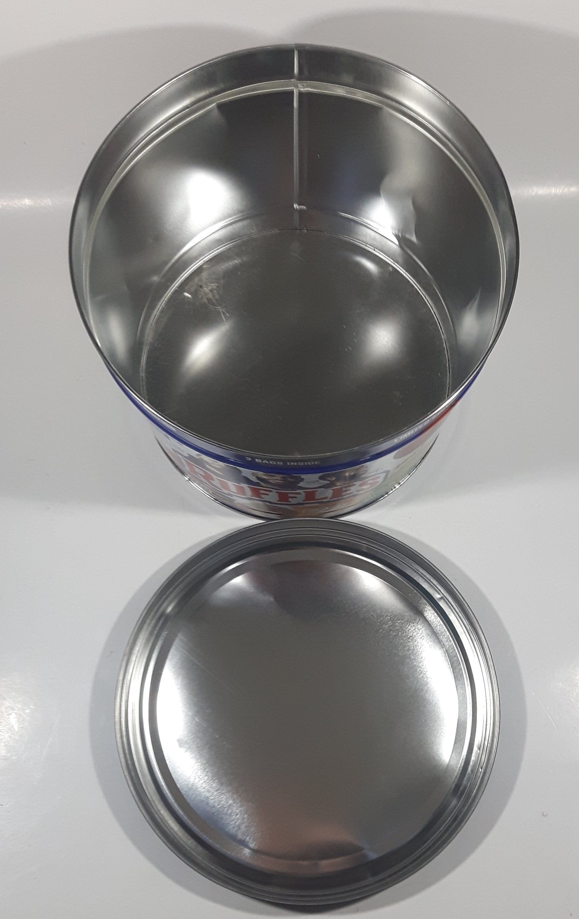 2021 Frito-Lay Ruffles Potato Chips Limited Edition Jayson Tatum Lebron James Anthony Davis Basketball Players Own Your Ridges 8" Tall Tin Metal Canister EMPTY 13