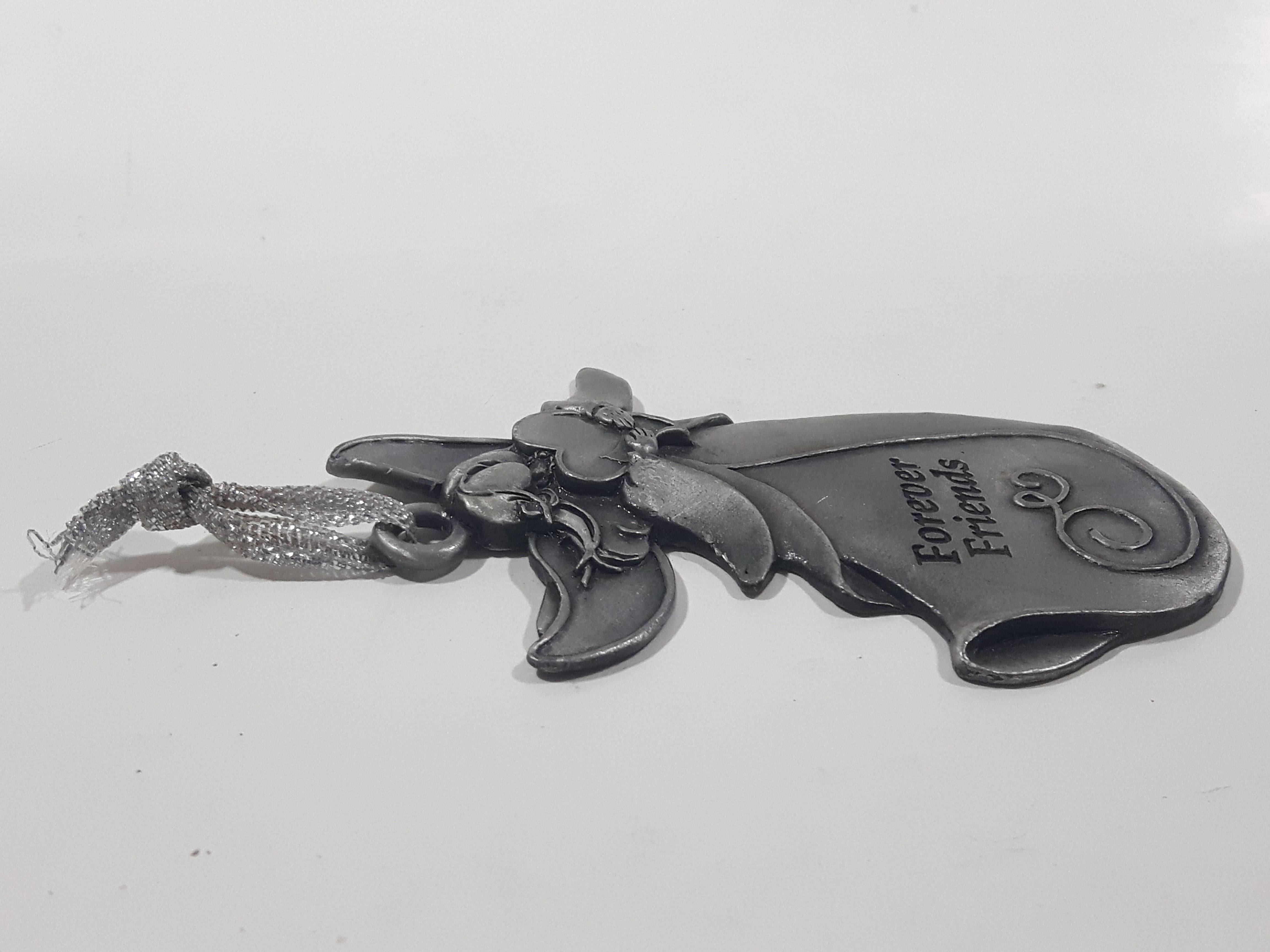 Forever Friends Angel Holding Heart Pewter Metal Christmas Tree Ornament 6