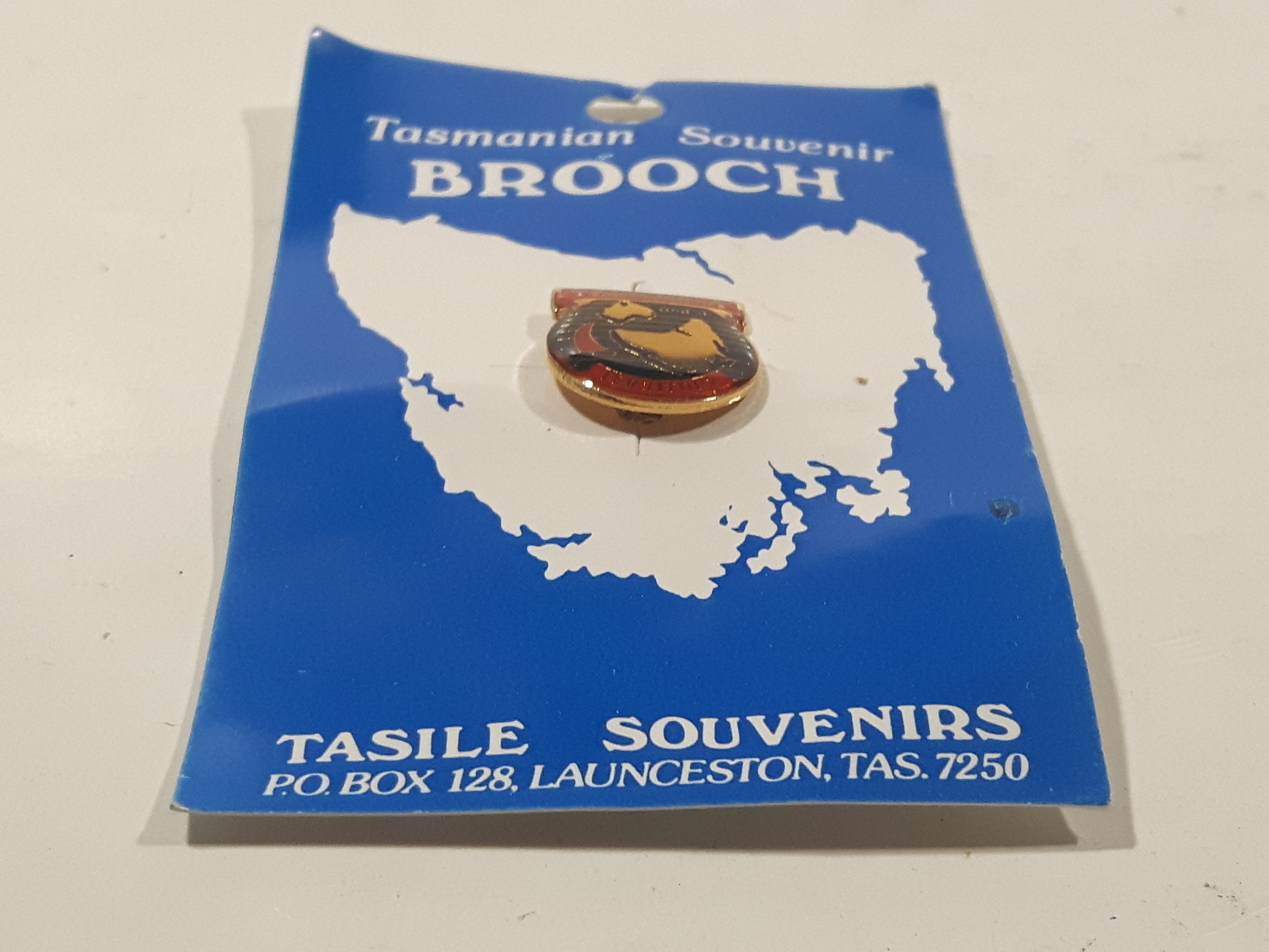 Tasmania and its Territory Enamel Metal Lapel Pin Brooch on Card 4