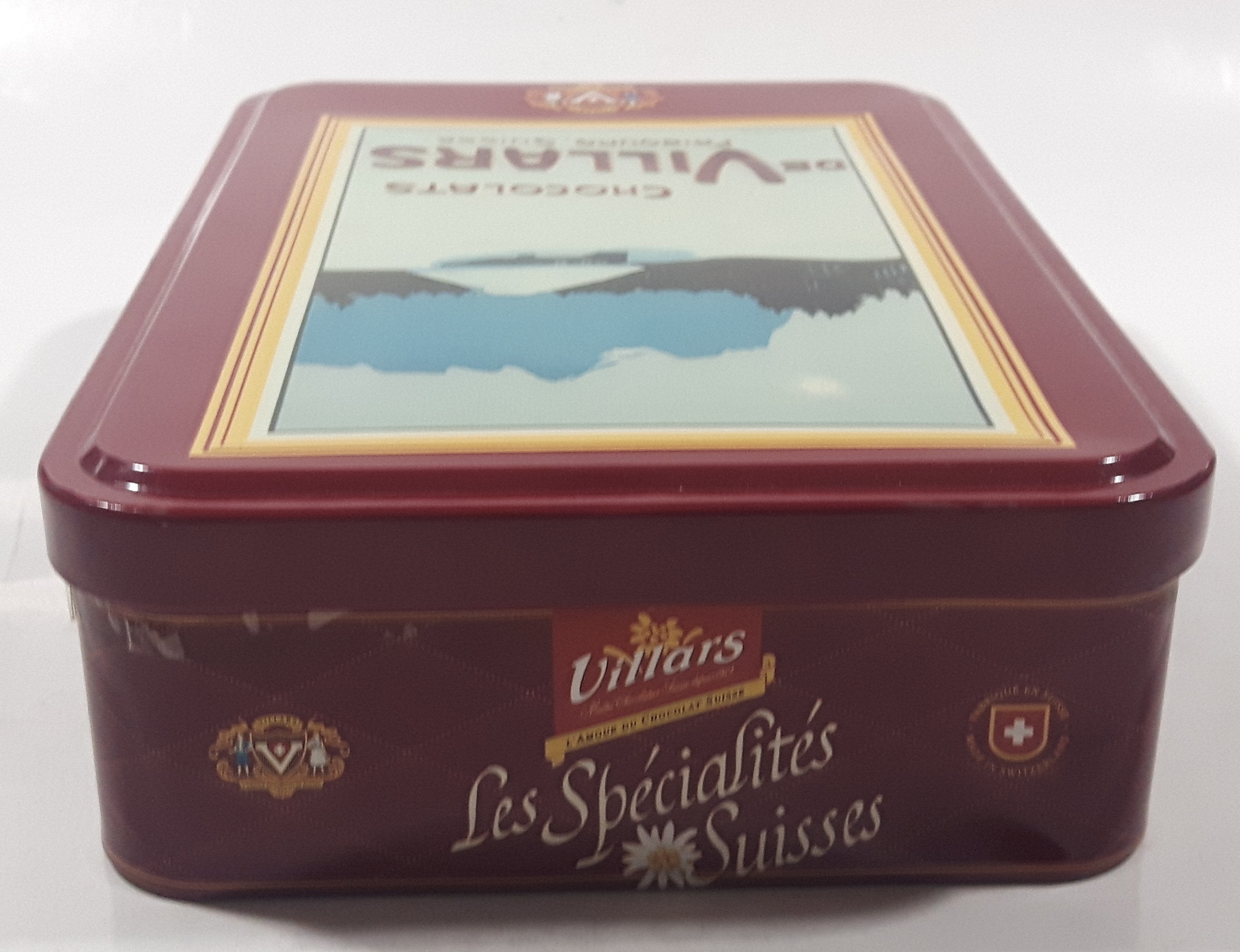 De Villars Fribourg Suisse Chocolats E. Cardinaux, Berne Tin Metal Container 4