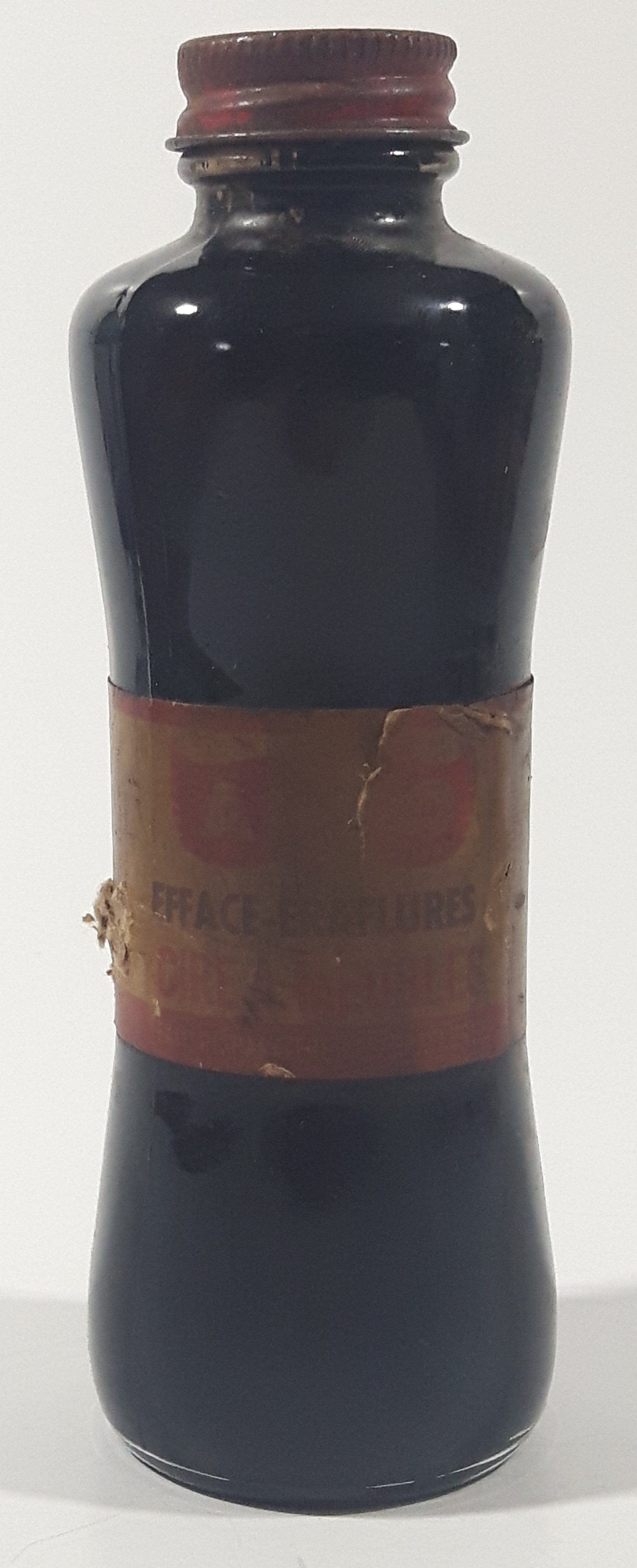 Vintage Boyle-Midway Aero Scratch Cover Furniture Polish 6" Tall Brown Glass Bottle 8