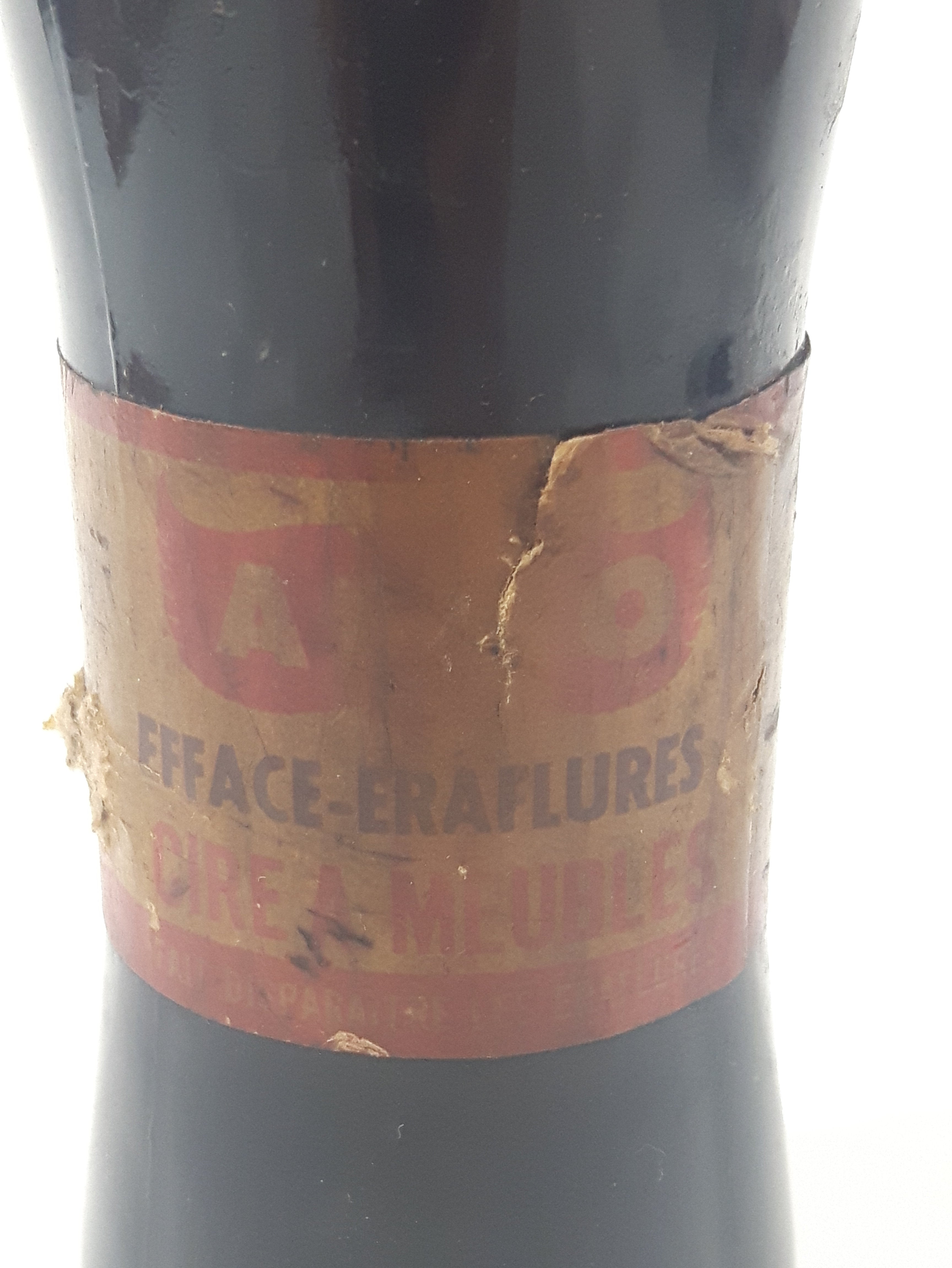 Vintage Boyle-Midway Aero Scratch Cover Furniture Polish 6" Tall Brown Glass Bottle 9