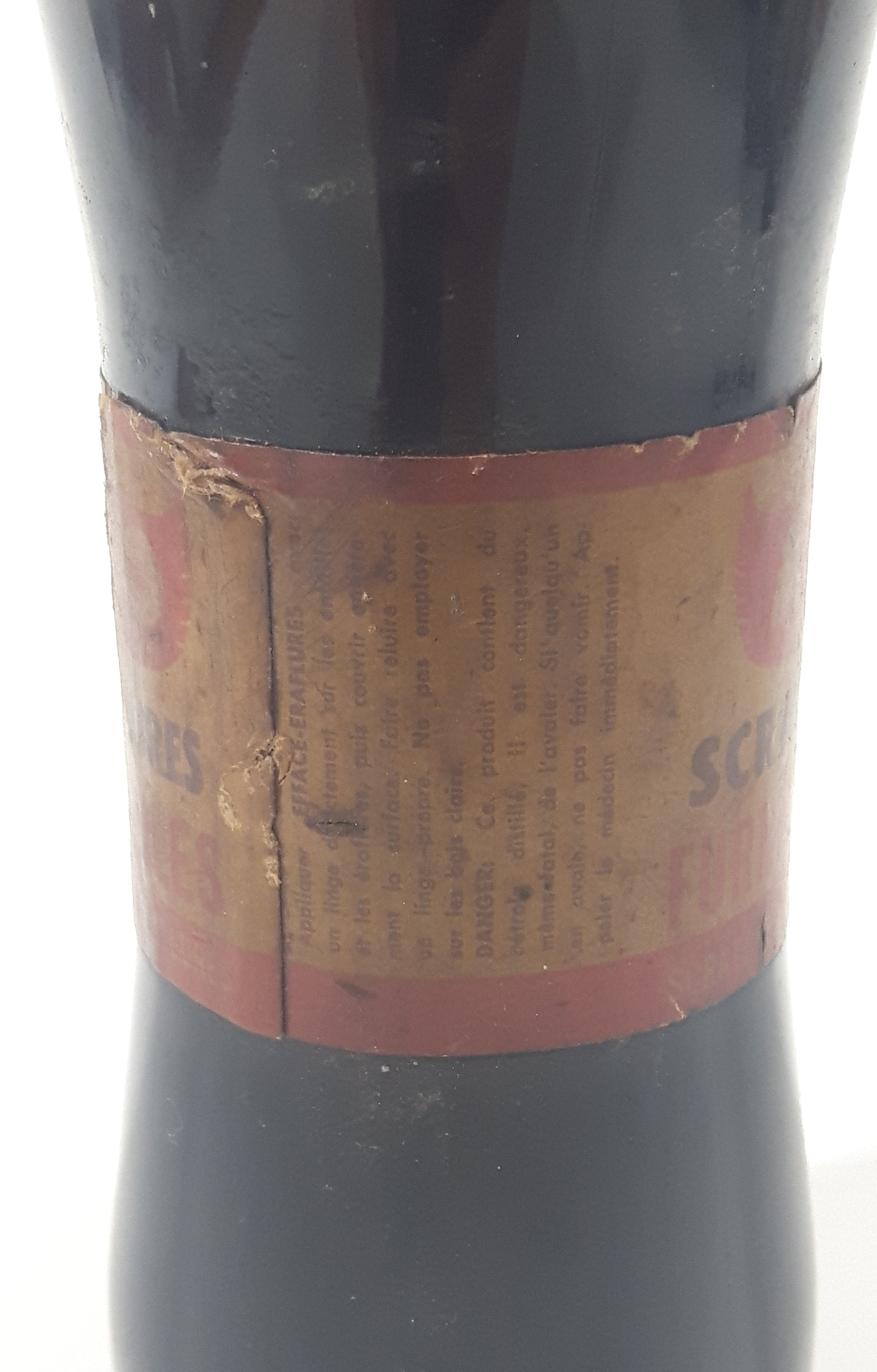 Vintage Boyle-Midway Aero Scratch Cover Furniture Polish 6" Tall Brown Glass Bottle 12