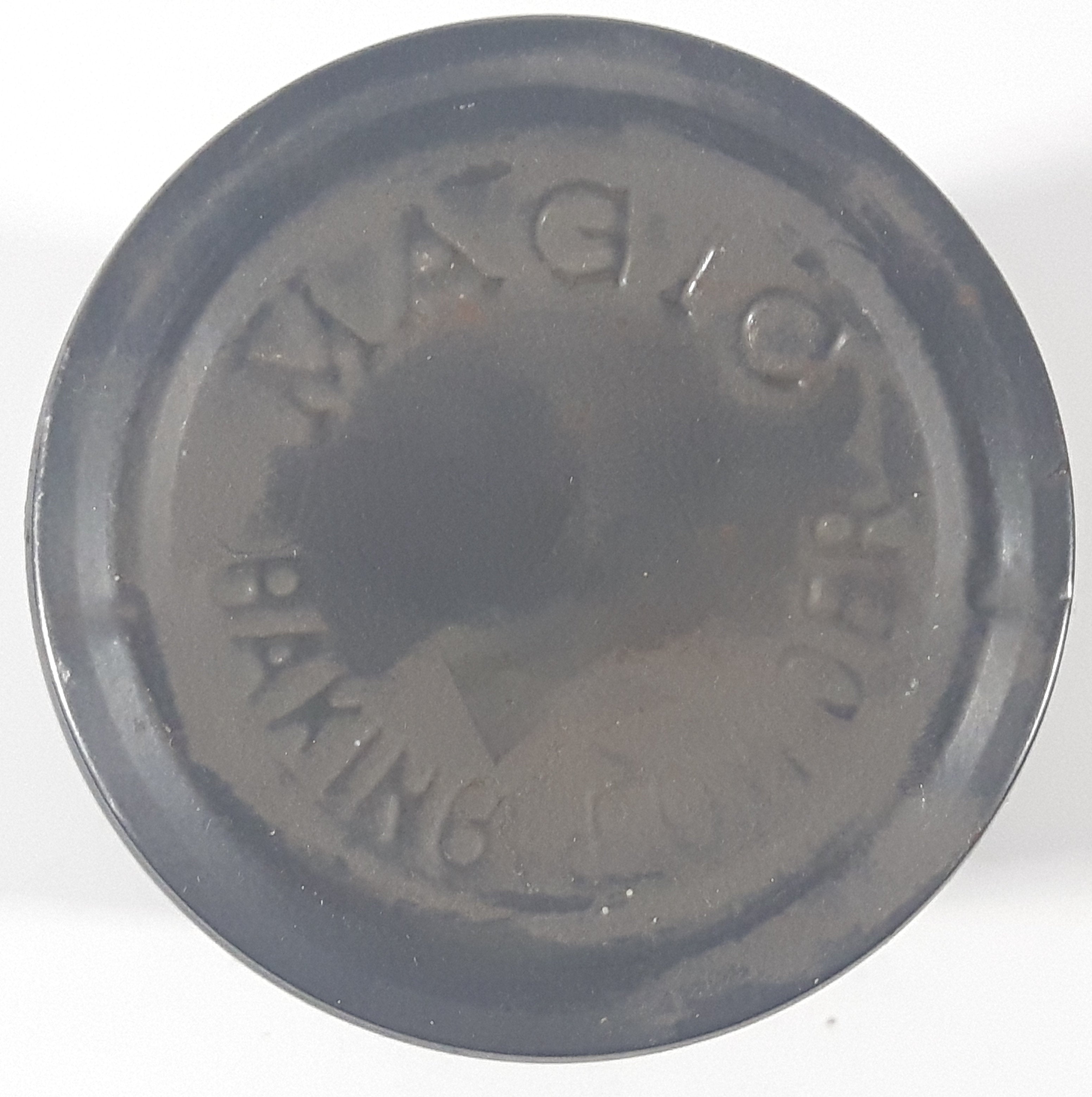 Antique Magic Baking Powder 5 1/4" Tall Tin Metal Can 2