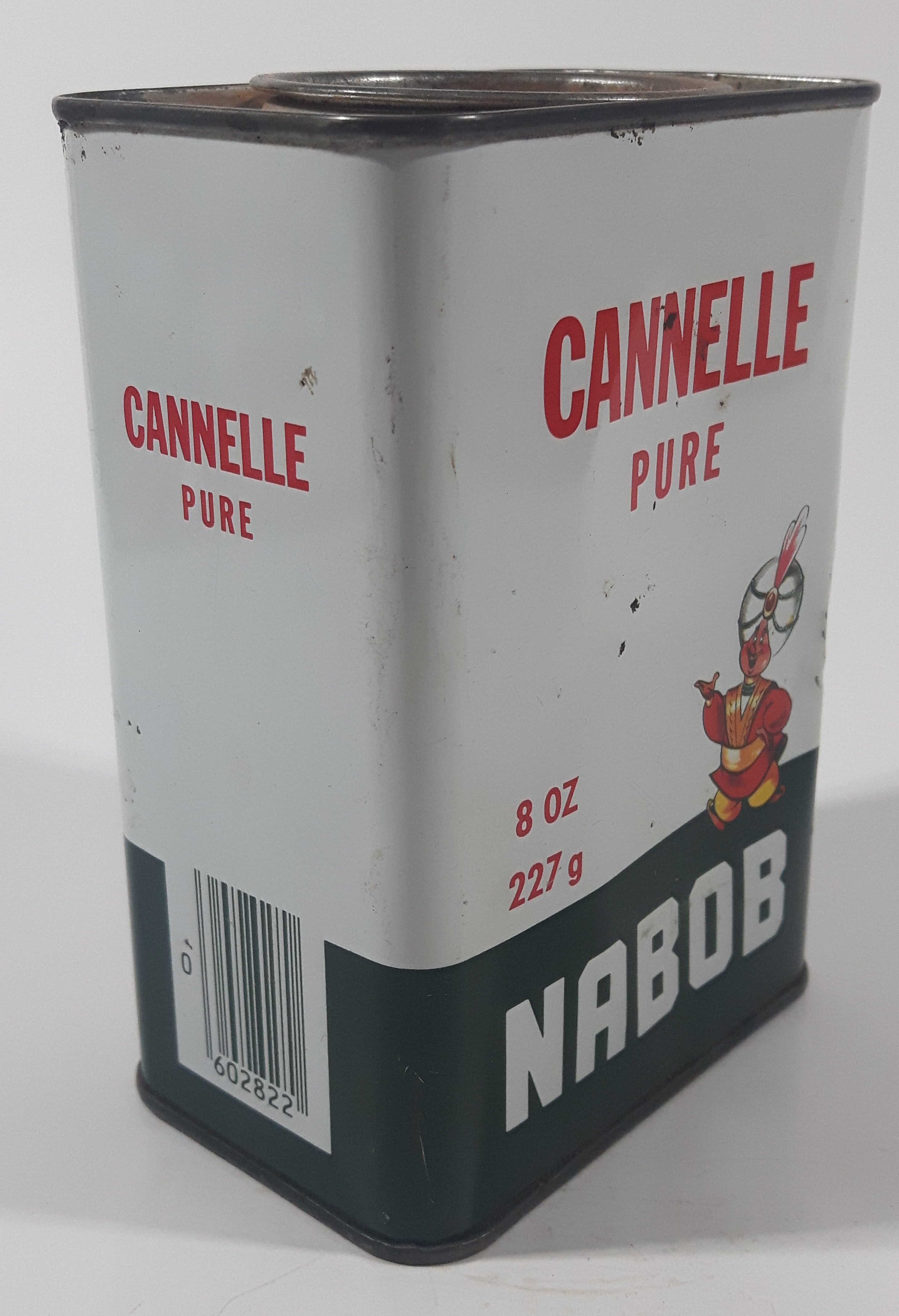 Vintage Nabob Pure Cinnamon 8 oz 227g 4 5/8" Tall Tin Metal Spice Container 4