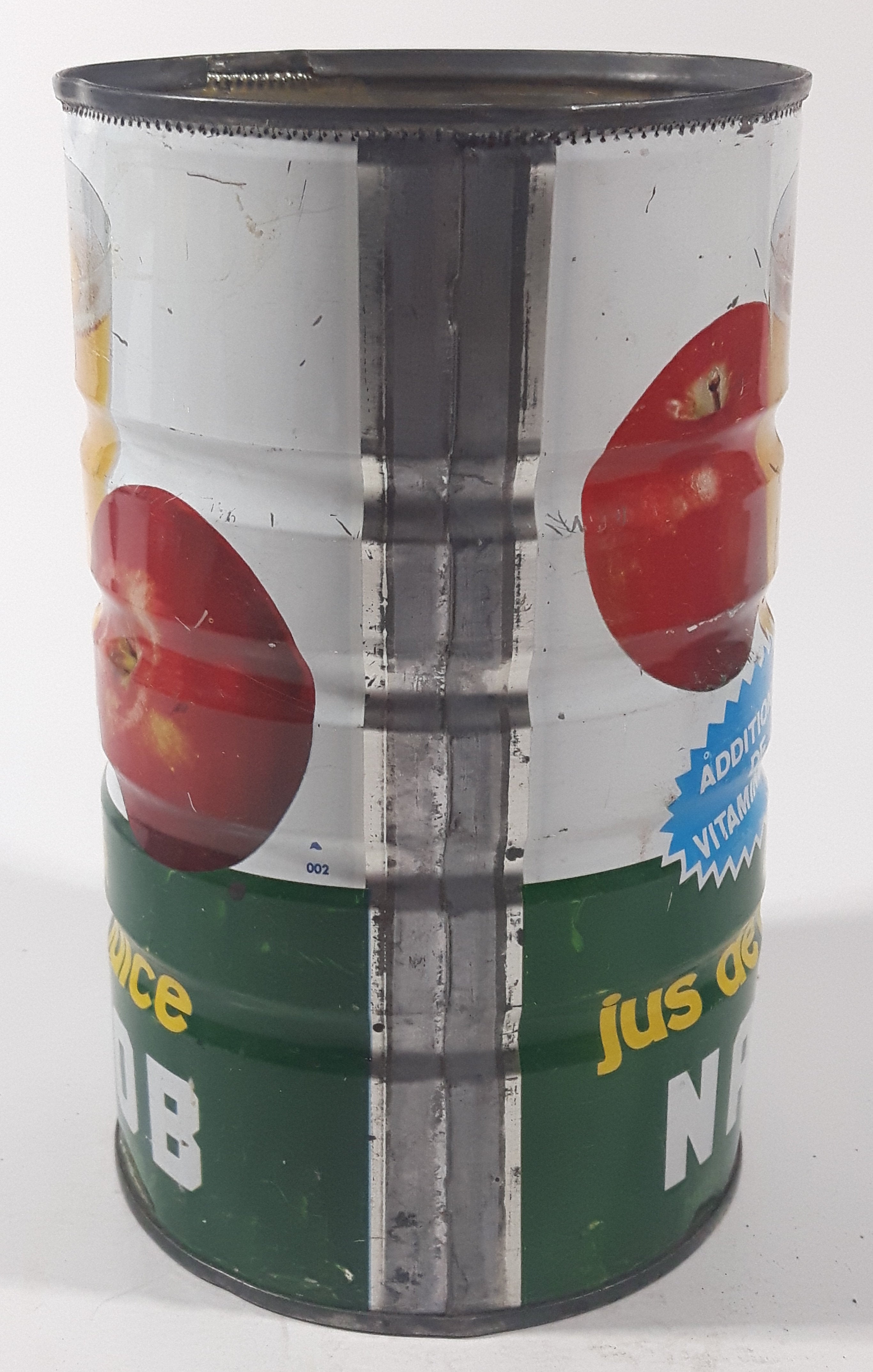 Vintage Nabob Clear Apple Juice Vitamin "C' Added 7" Tall Metal Can 3