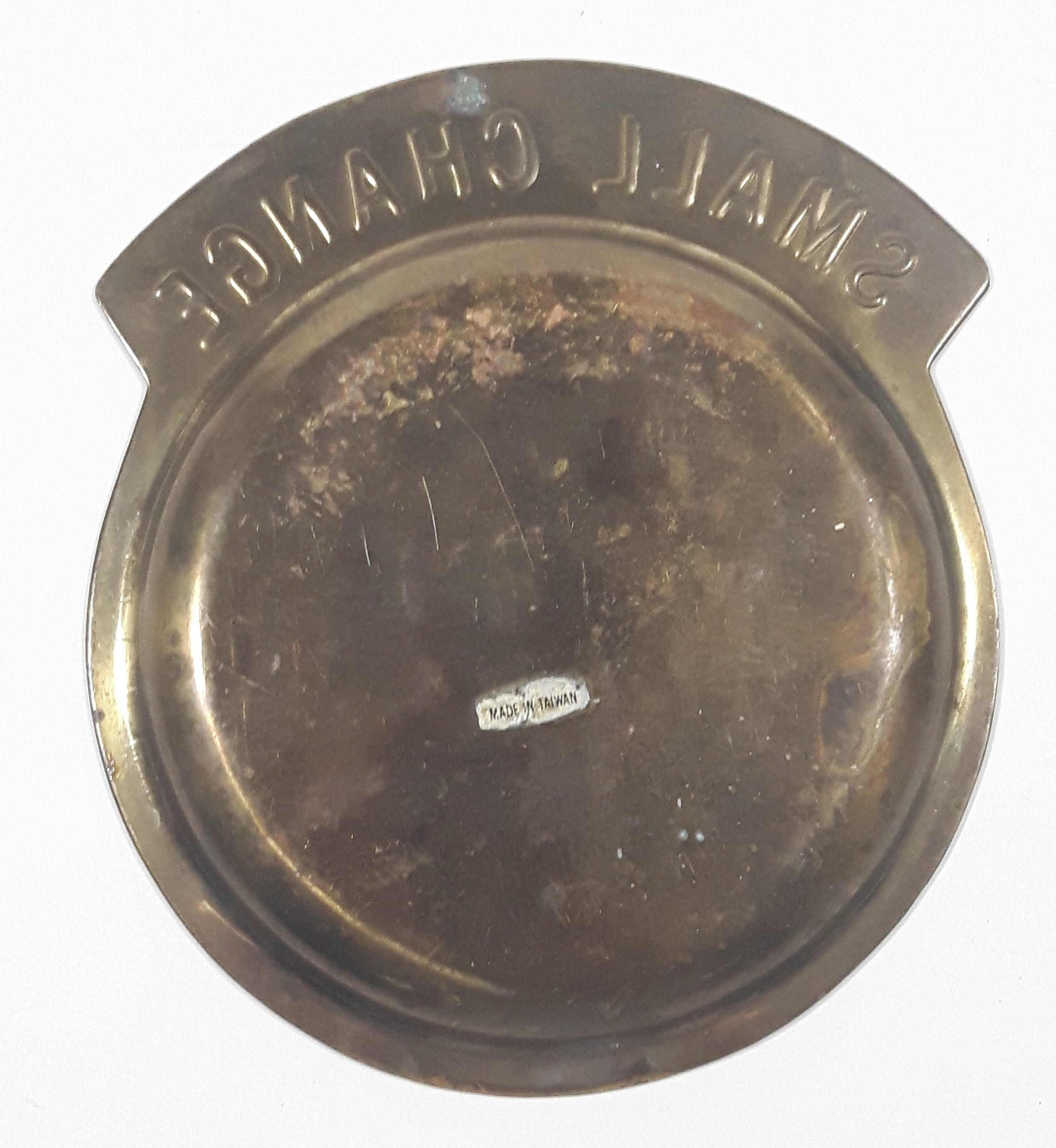 Vintage 1970s Small Change Brass Metal Coin Dish Tray 6
