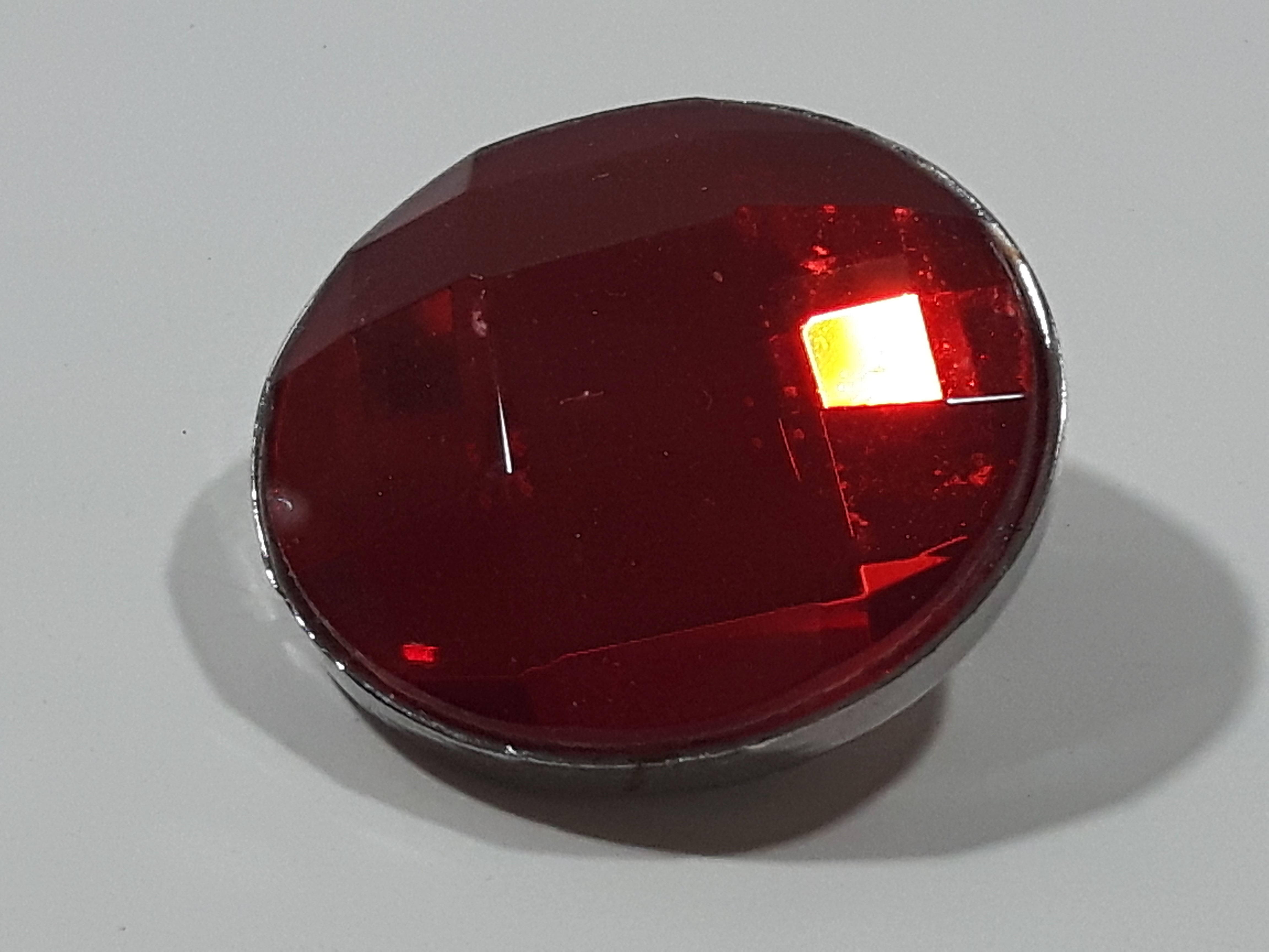 Faux Ruby Red 1" Brooch Pin 2