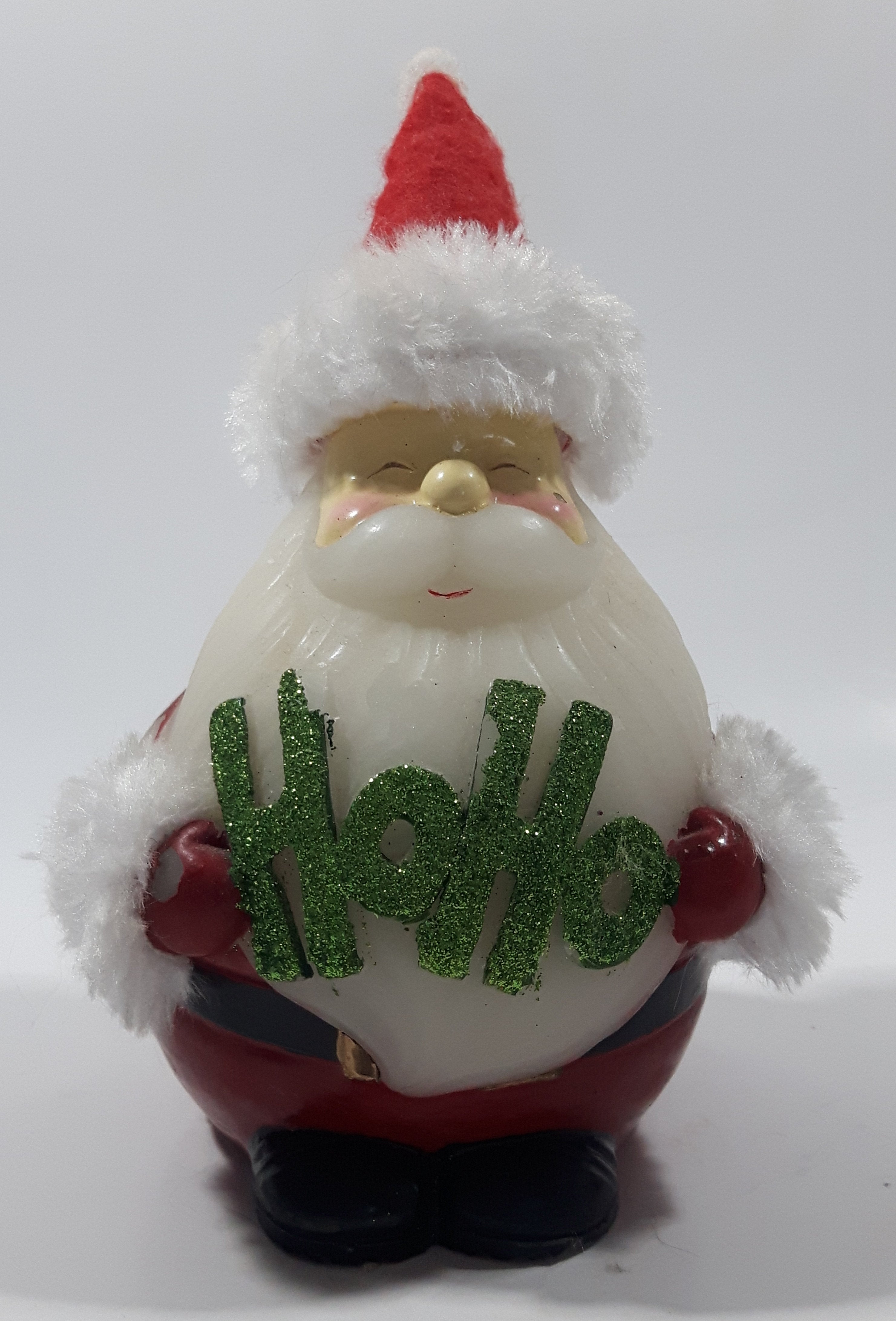 Santa Claus HoHo 6" Tall Wax Figure (Not Tested - Batteries Dead) 6