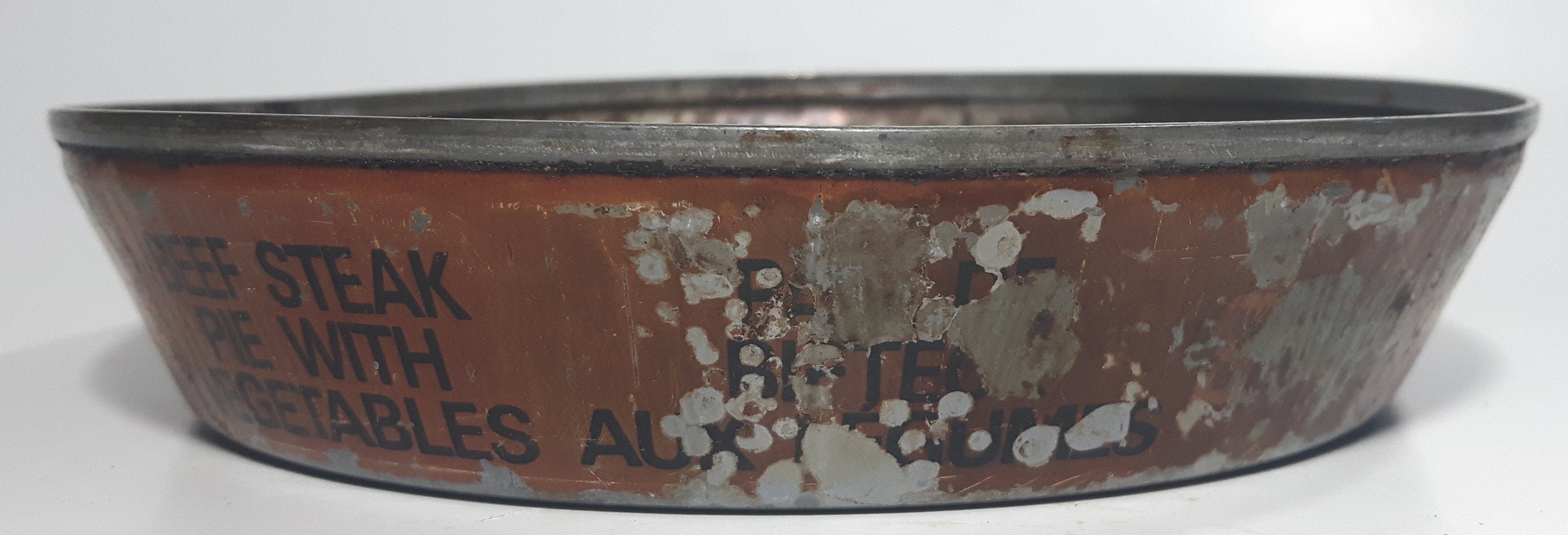Vintage Smedler's Beef Steak Pie With Vegetables 6" Tin Metal Container 3
