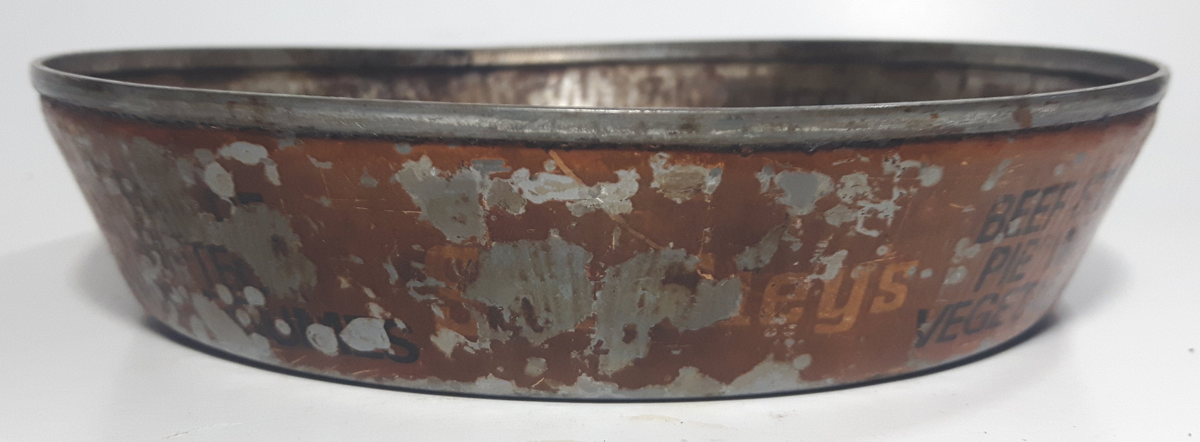 Vintage Smedler's Beef Steak Pie With Vegetables 6" Tin Metal Container 4