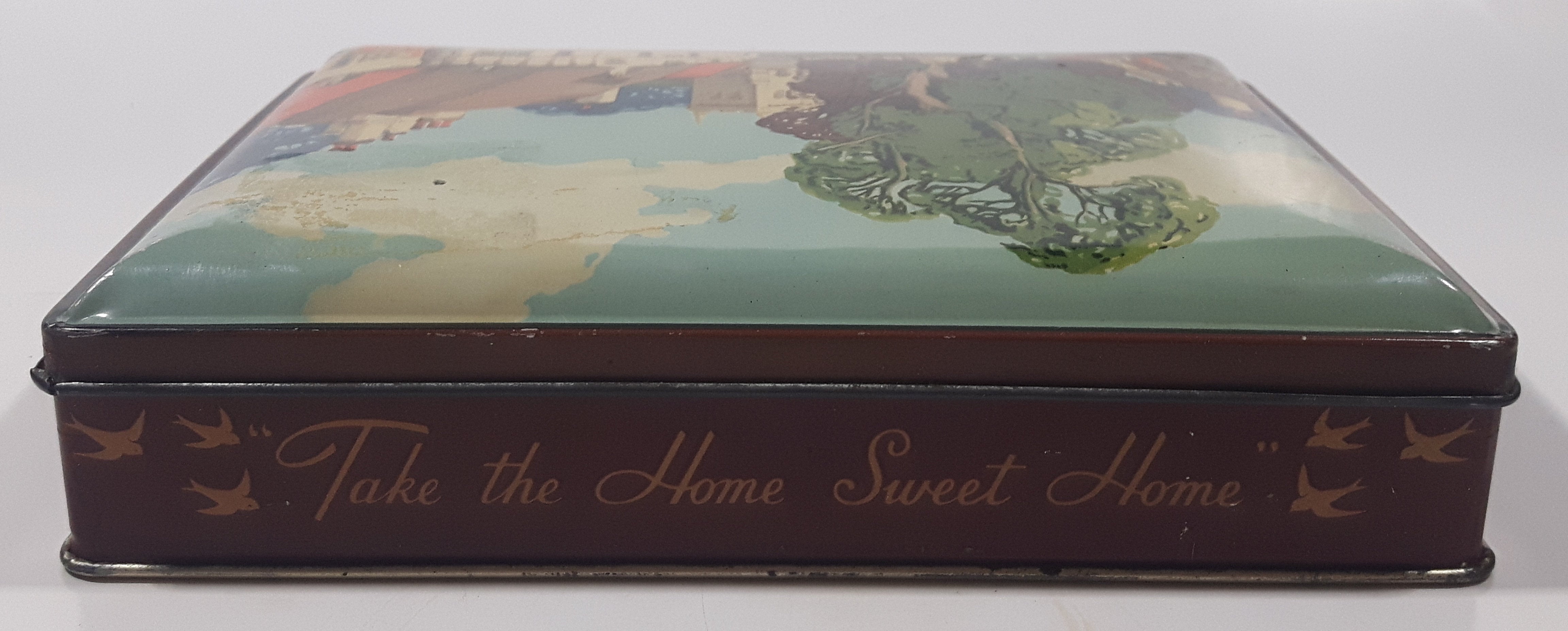 Vintage Late 1940s Harry Vincent Ltd. "Blue Bird" Toffee Tin Metal Container 5
