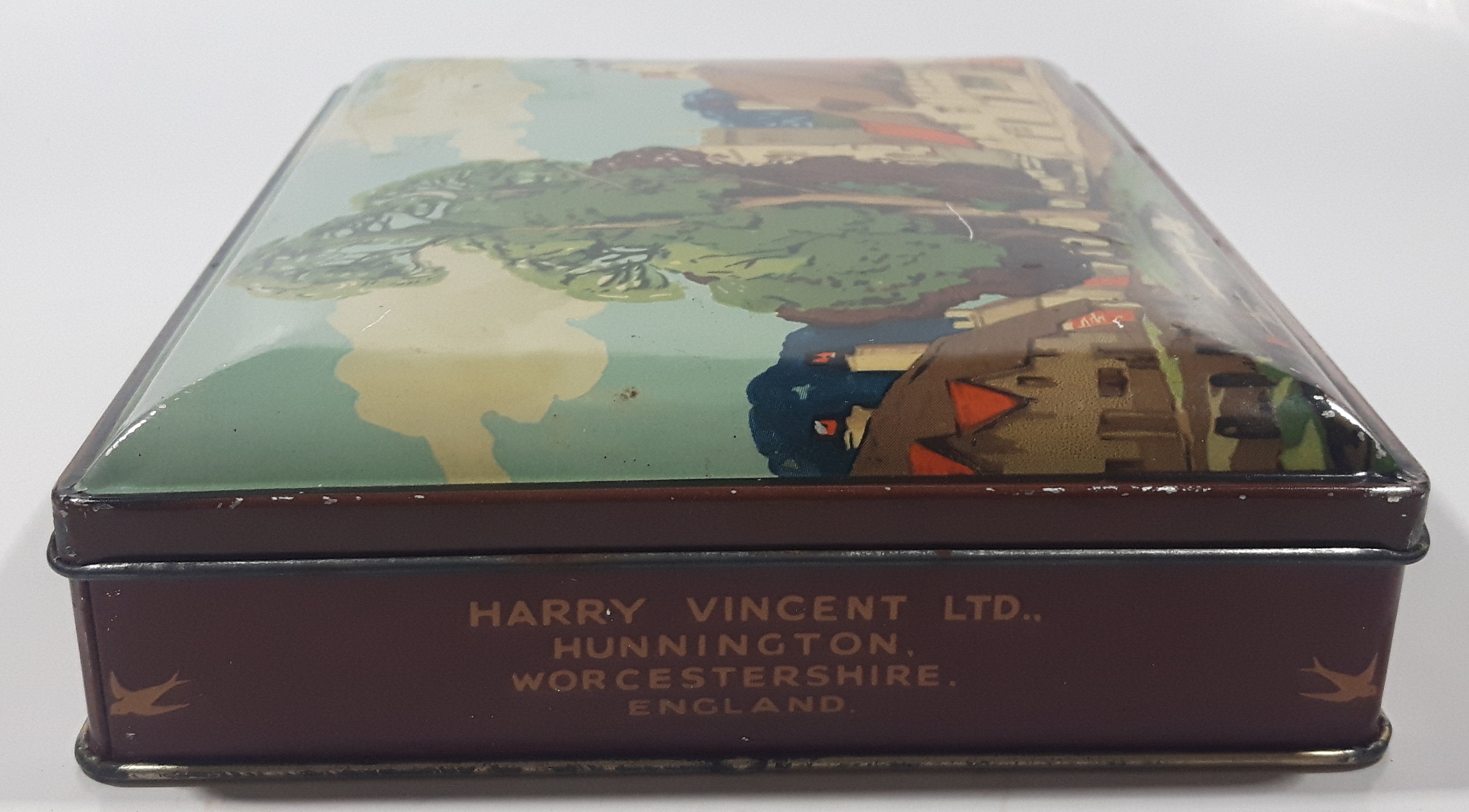 Vintage Late 1940s Harry Vincent Ltd. "Blue Bird" Toffee Tin Metal Container 6