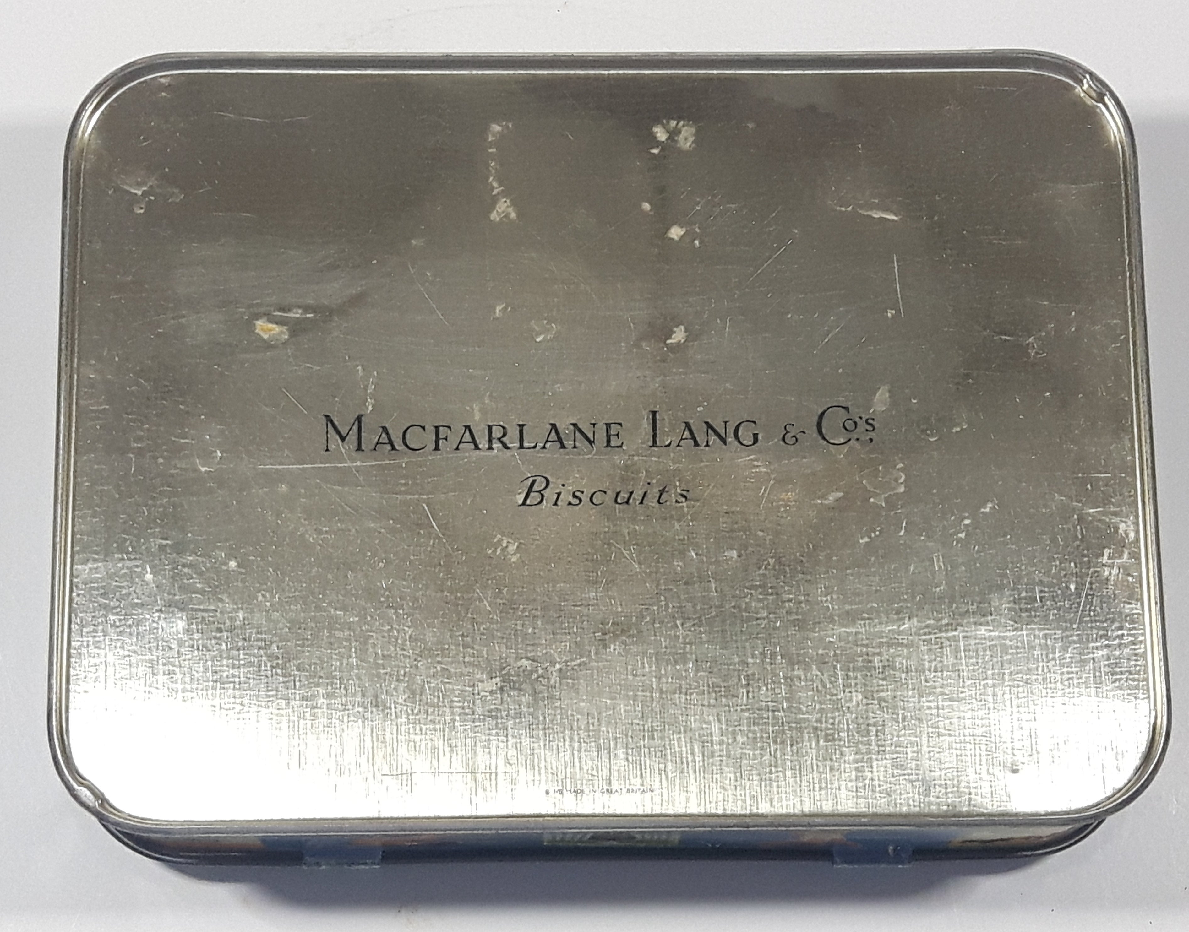 Vintage Macfarlane Lang & Co's. Biscuits The 1954 British Empire Games Stadium Vancouver, B.C. Tin Metal Container 7