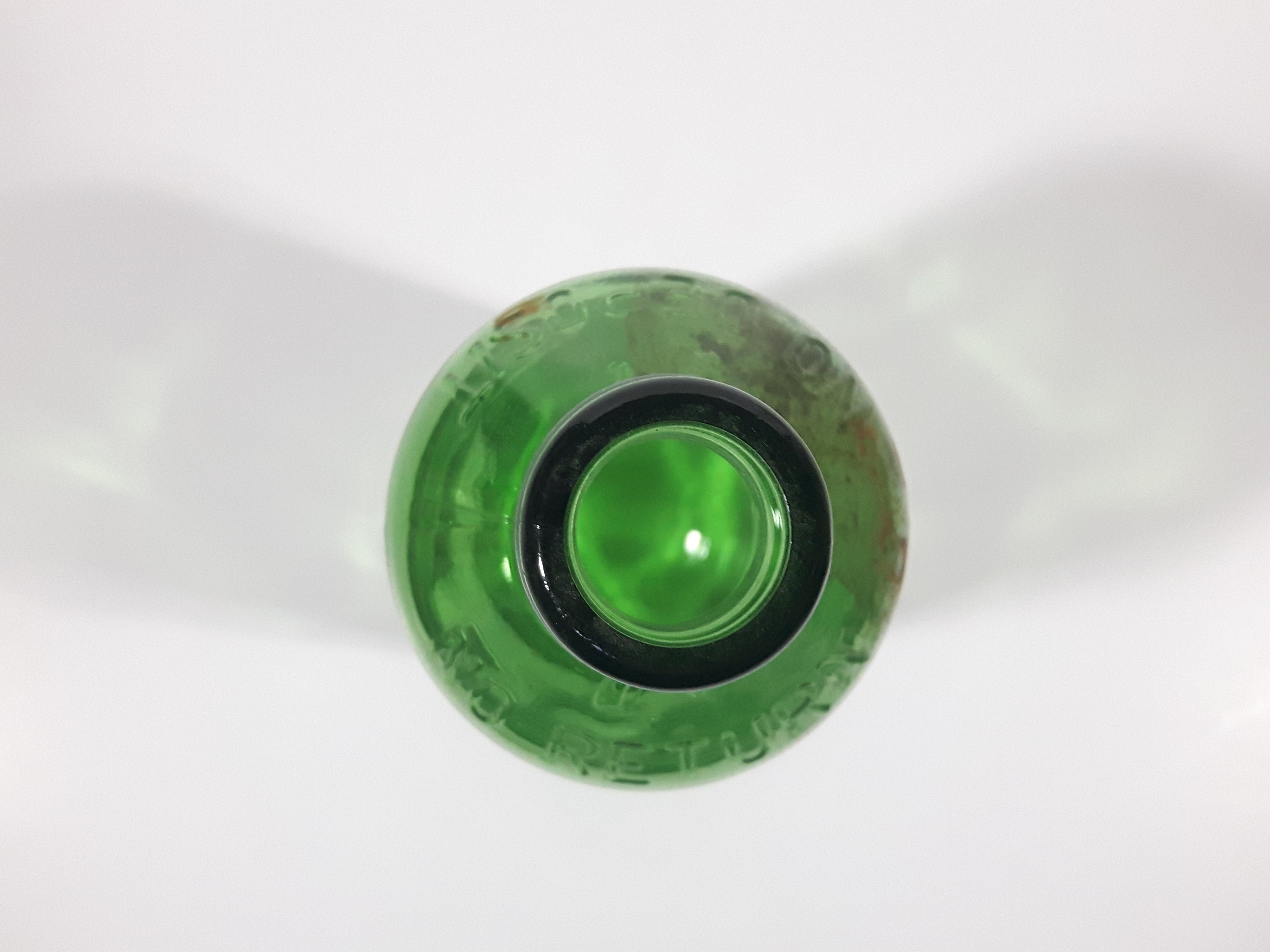 Vintage 1960s 7up "You Like It" "It Likes You" 10 Fl oz 6 1/4" Tall Stubby Embossed Green Glass Beverage Bottle 10