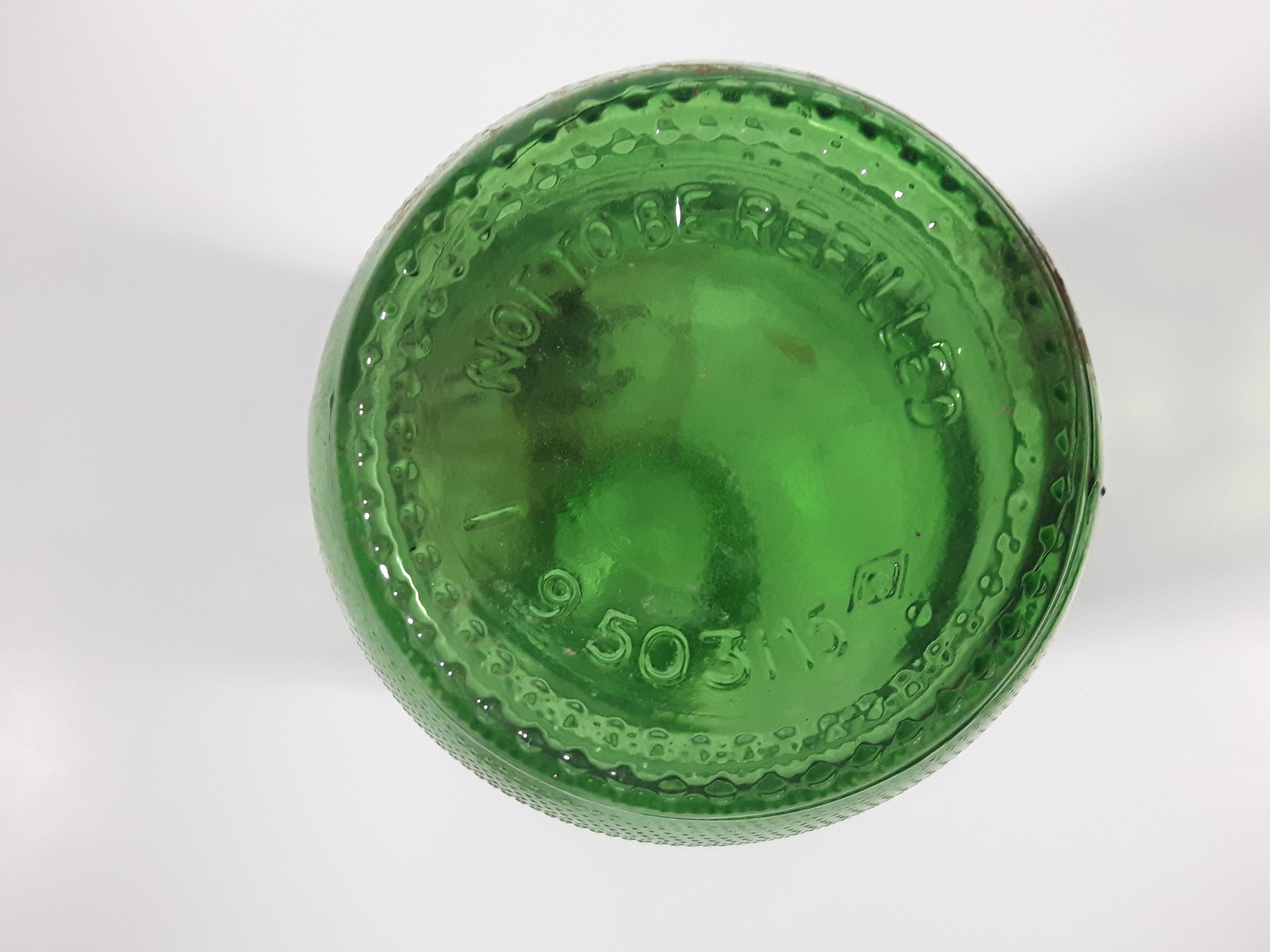 Vintage 1960s 7up "You Like It" "It Likes You" 10 Fl oz 6 1/4" Tall Stubby Embossed Green Glass Beverage Bottle 11