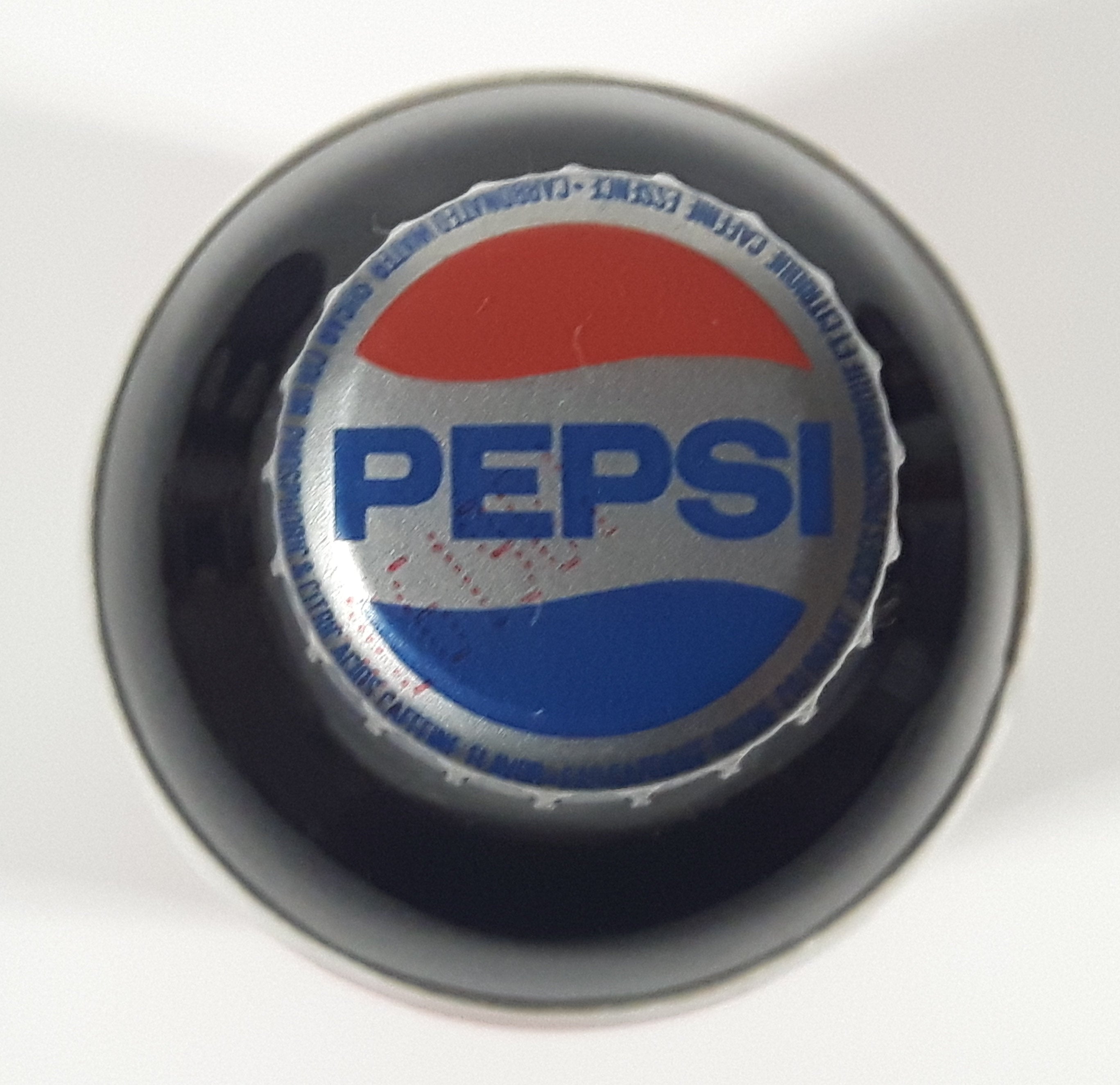 Vintage Pepsi Cola 170mL 4 7/8" Tall Glass Bottle with Foam Label Full Never Opened 9