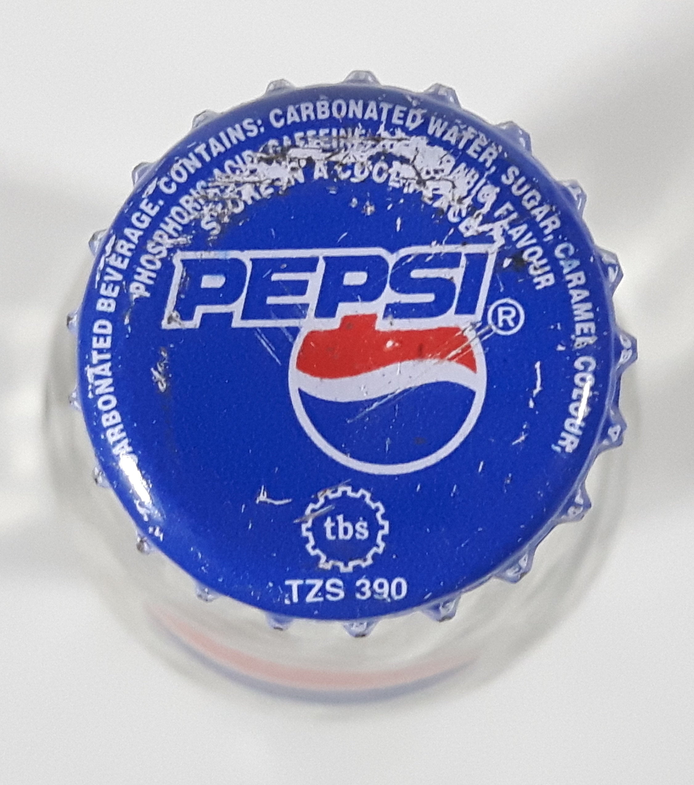 Vintage Pepsi Cola Tanzania 350mL 10 1/4" Tall Swirl Glass Bottle with Cap 9