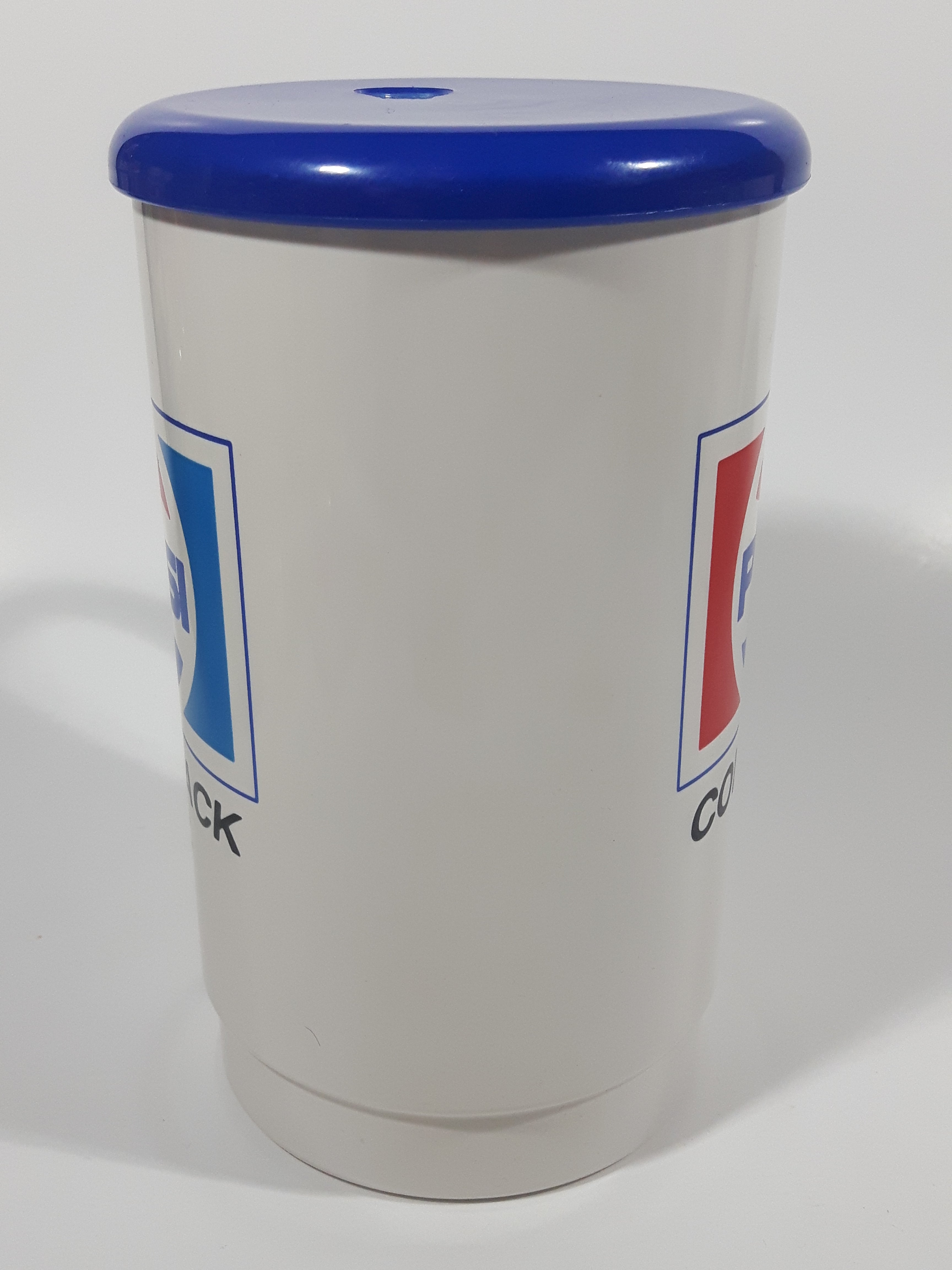 Vintage Pepsi Comeback Cup 6 1/2" Tall Plastic Travel Mug Cup with Lid 8