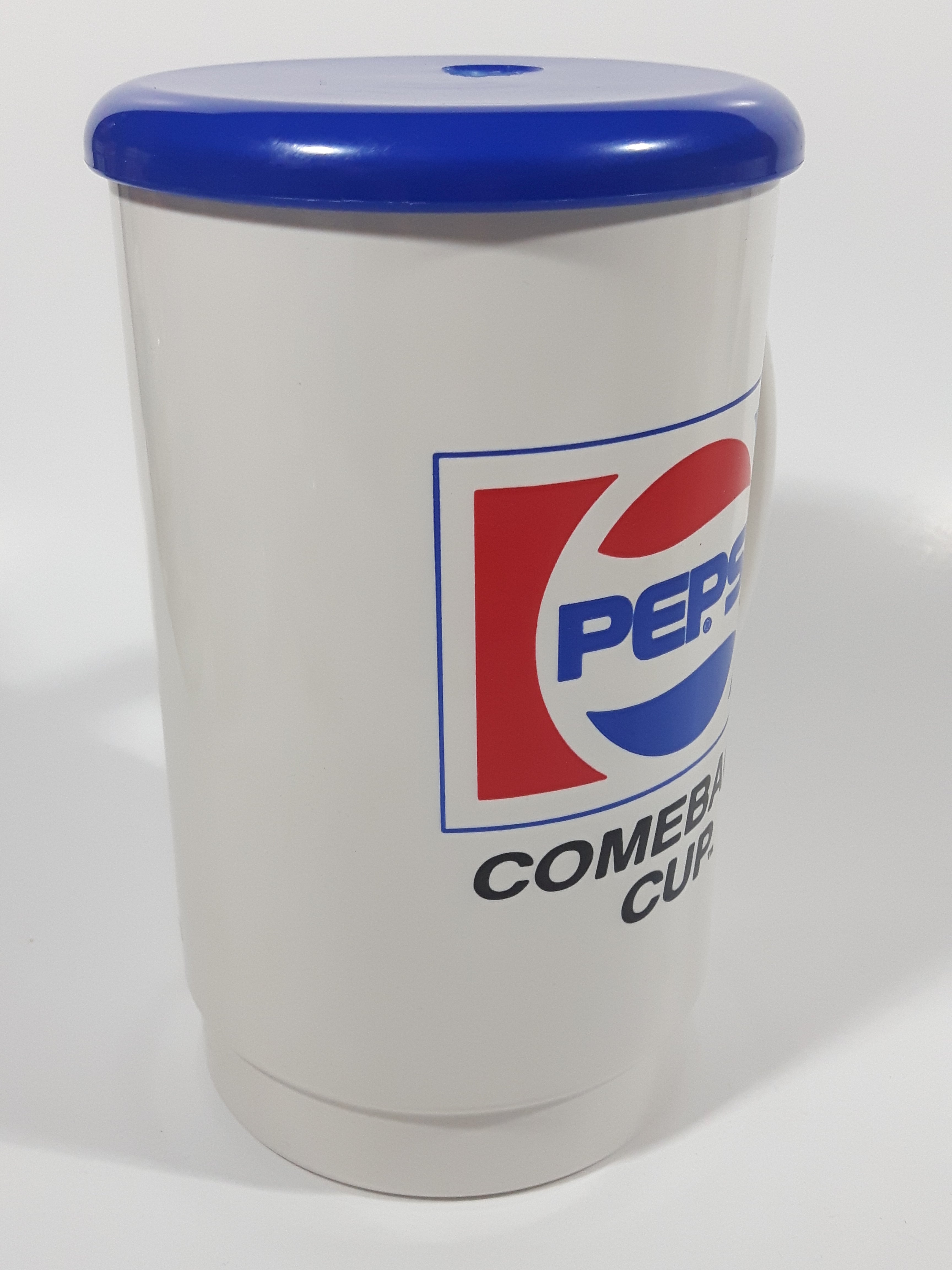 Vintage Pepsi Comeback Cup 6 1/2" Tall Plastic Travel Mug Cup with Lid 9
