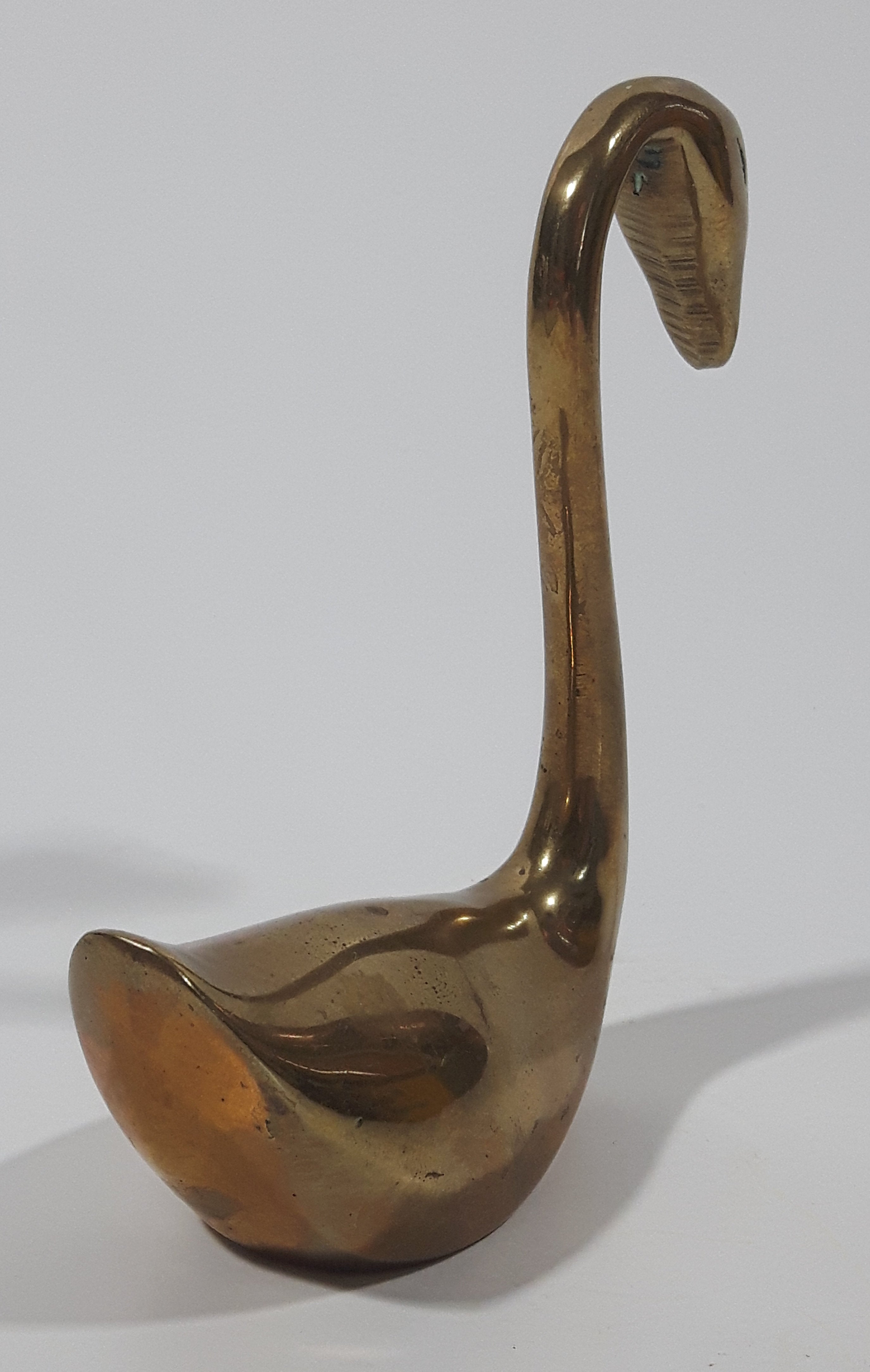 Vintage Swan Bird 3 7/8" Brass Metal Figurine 6