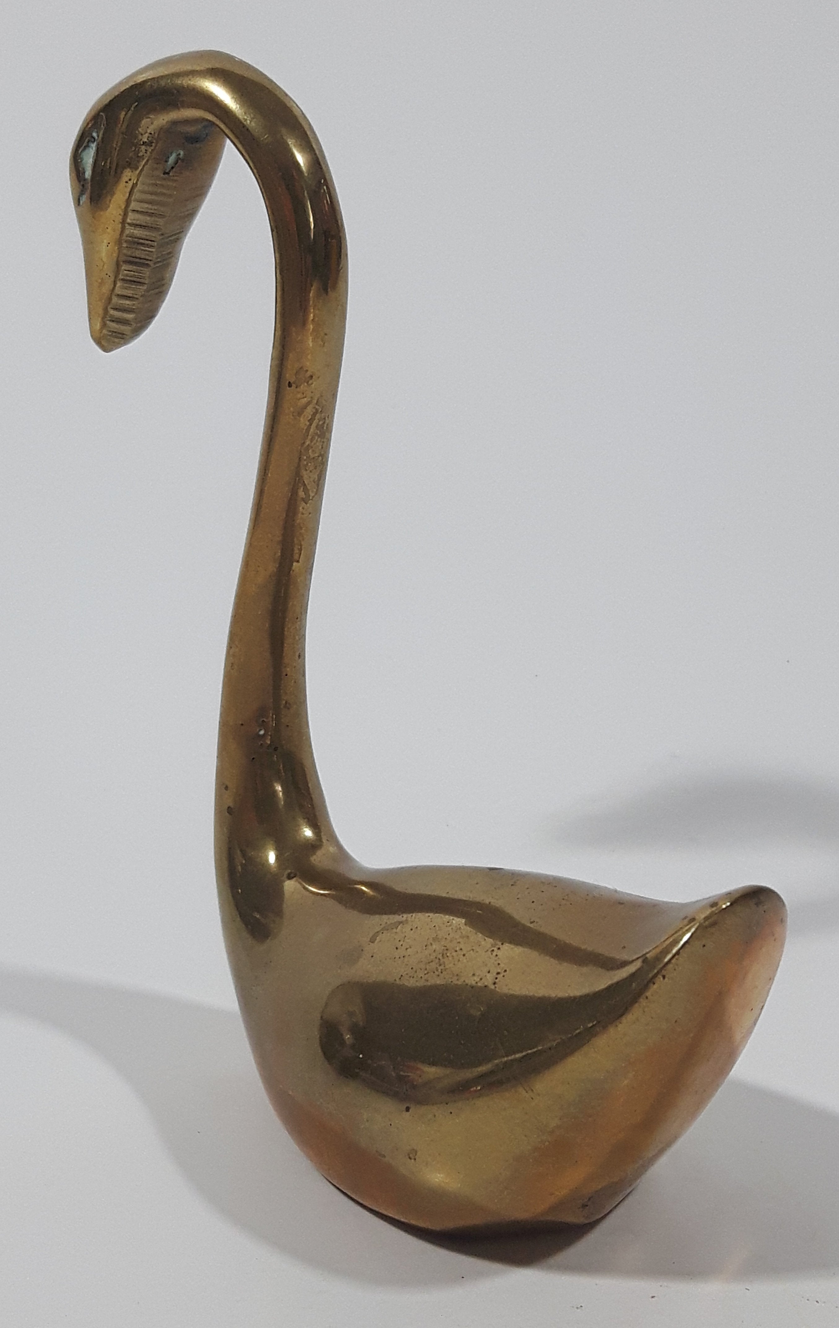 Vintage Swan Bird 3 7/8" Brass Metal Figurine 8