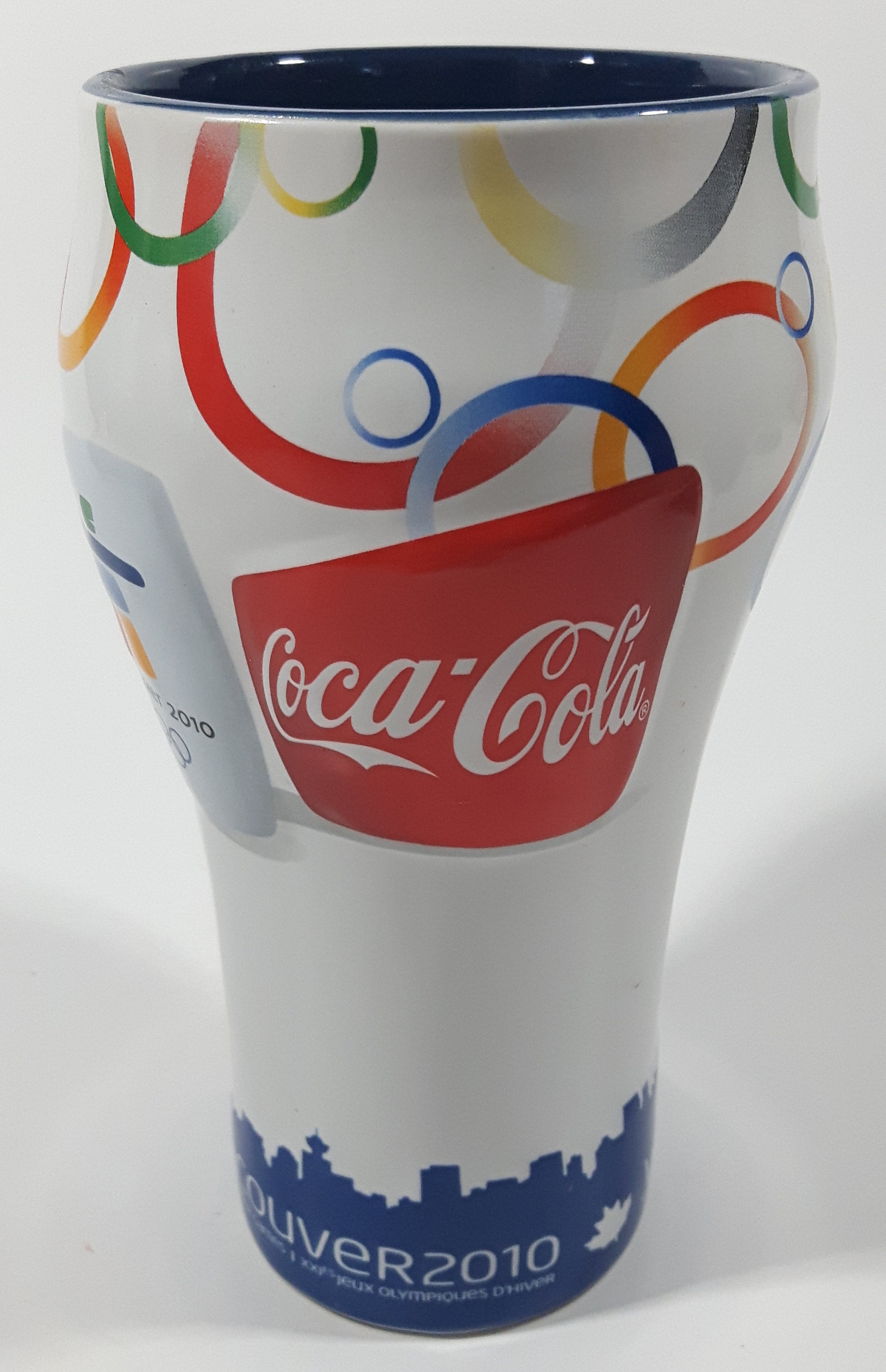 Coca Cola Vancouver 2010 Olympics 6 1/2" Tall Embossed Ceramic Cup 3