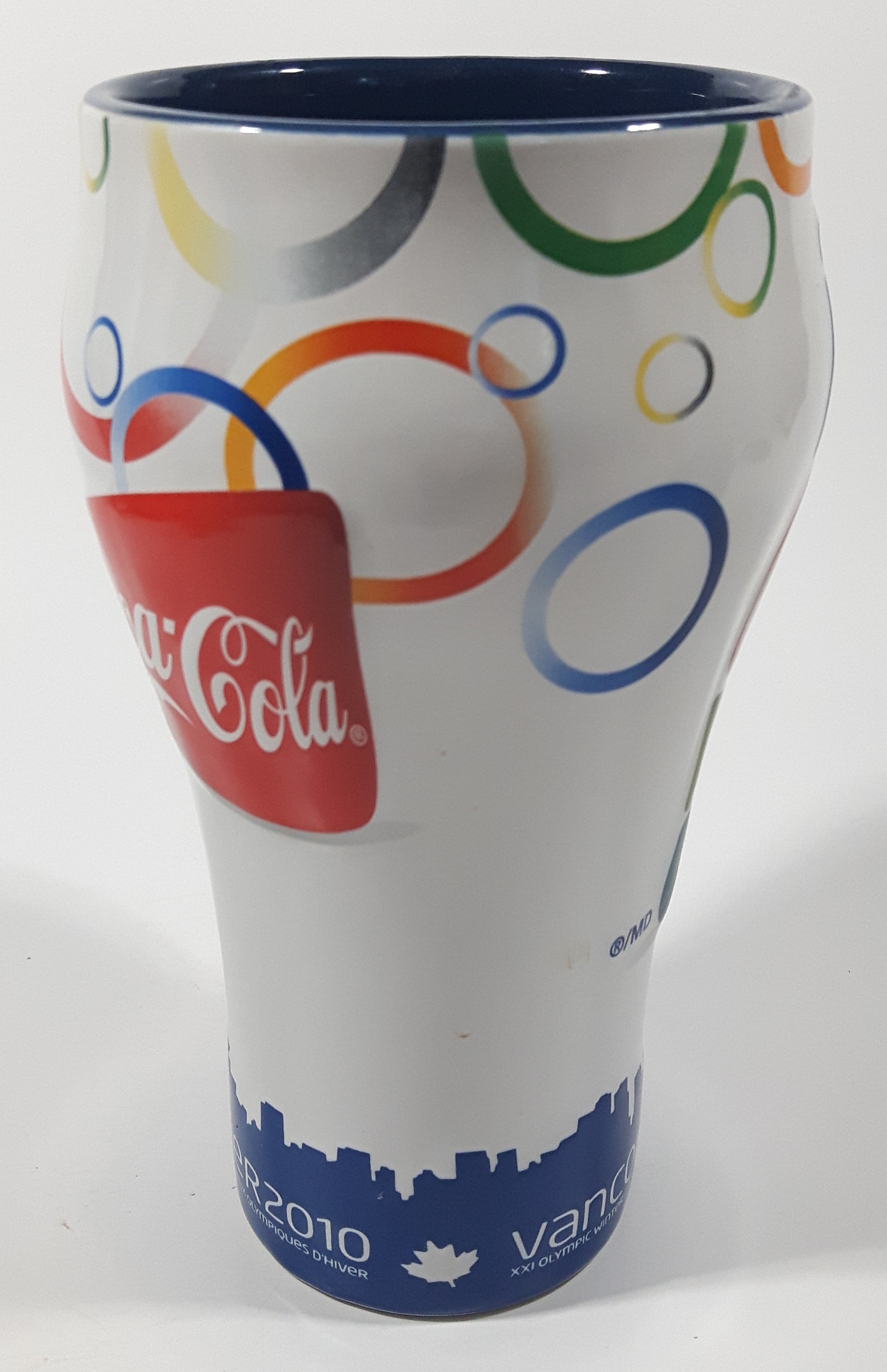 Coca Cola Vancouver 2010 Olympics 6 1/2" Tall Embossed Ceramic Cup 4