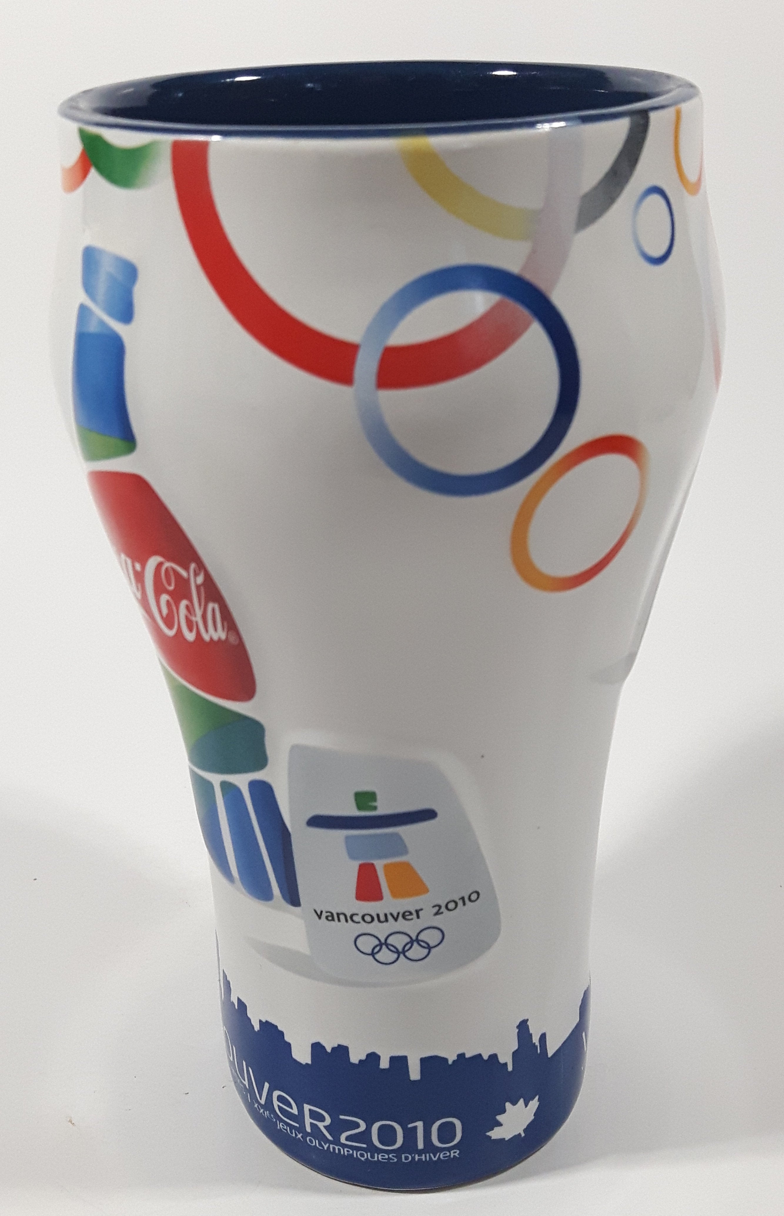 Coca Cola Vancouver 2010 Olympics 6 1/2" Tall Embossed Ceramic Cup 8