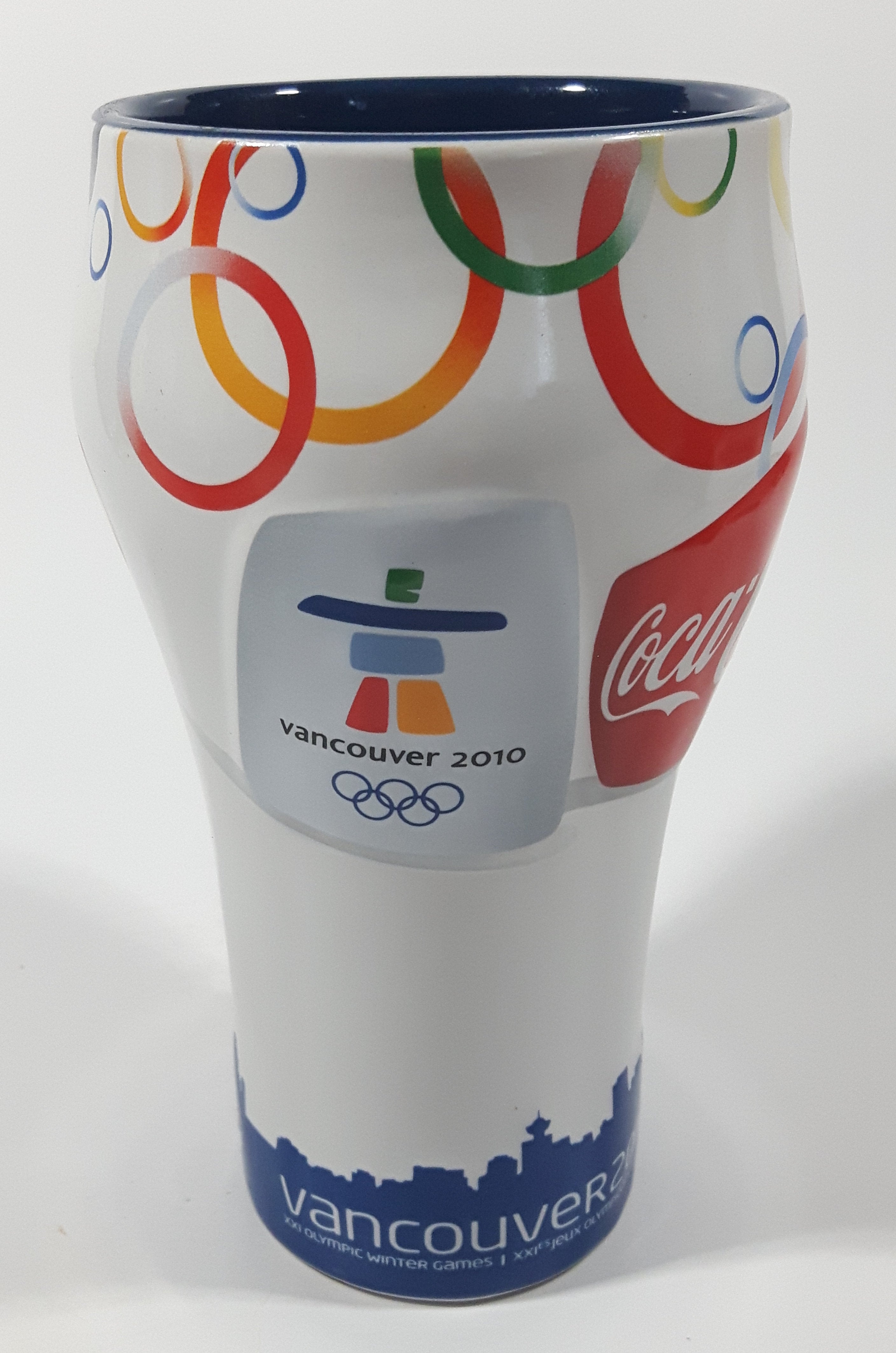 Coca Cola Vancouver 2010 Olympics 6 1/2" Tall Embossed Ceramic Cup 11
