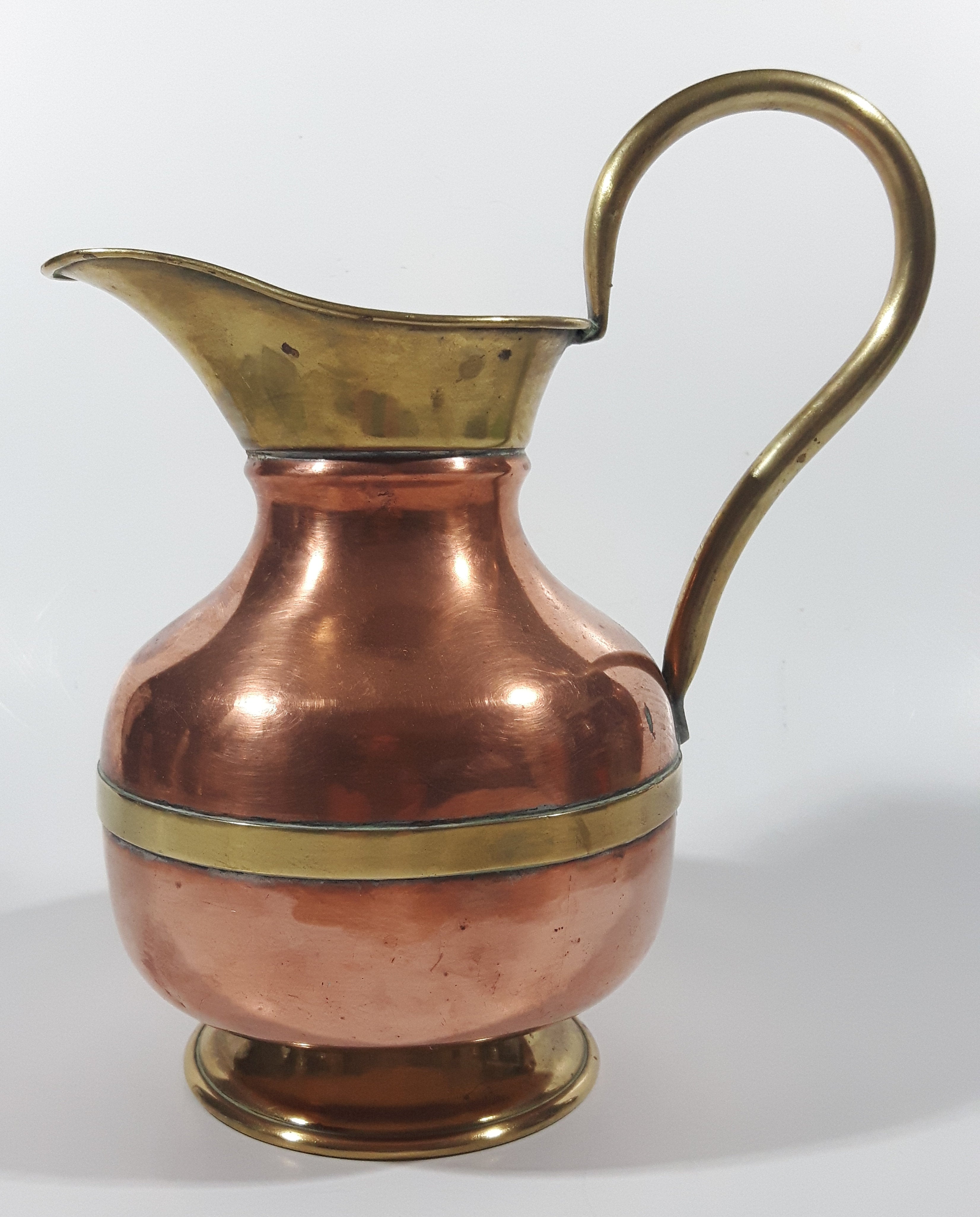 Vintage Brass and Copper Pitcher Ewer Jug 3
