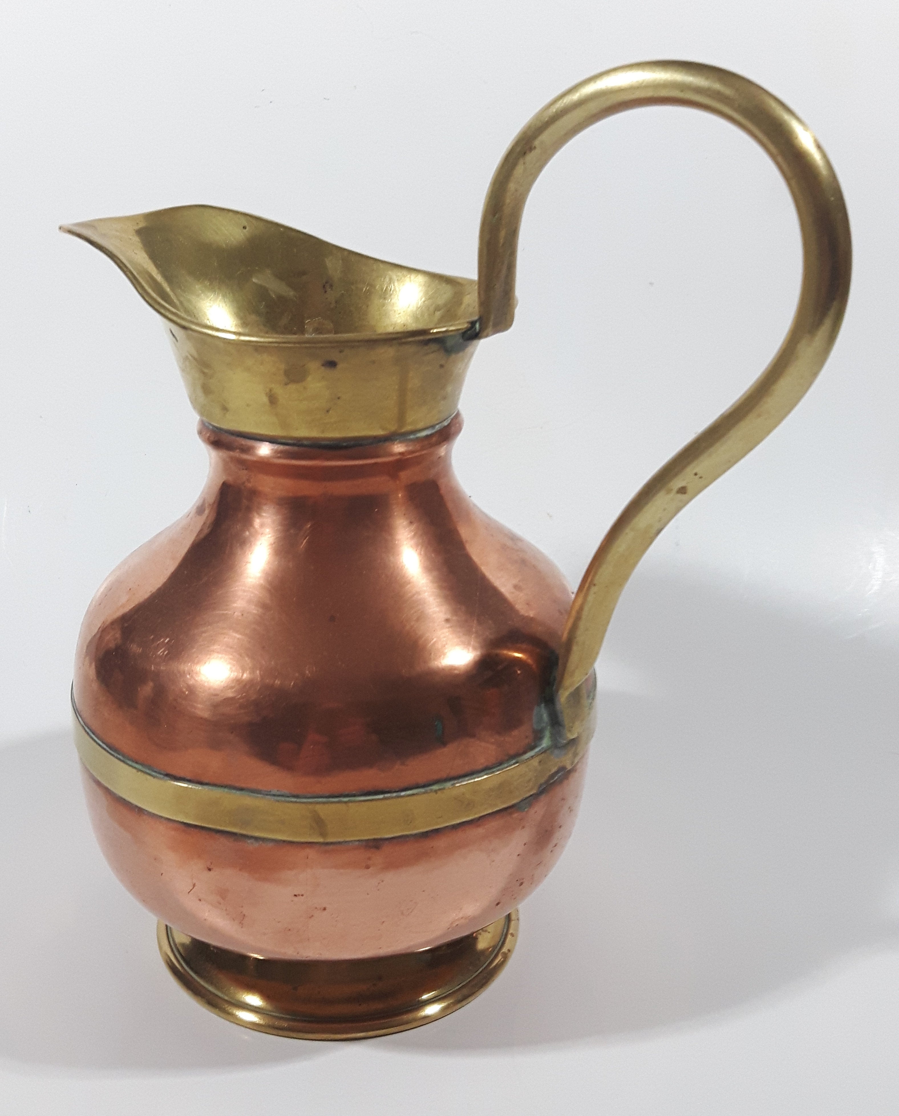Vintage Brass and Copper Pitcher Ewer Jug 4