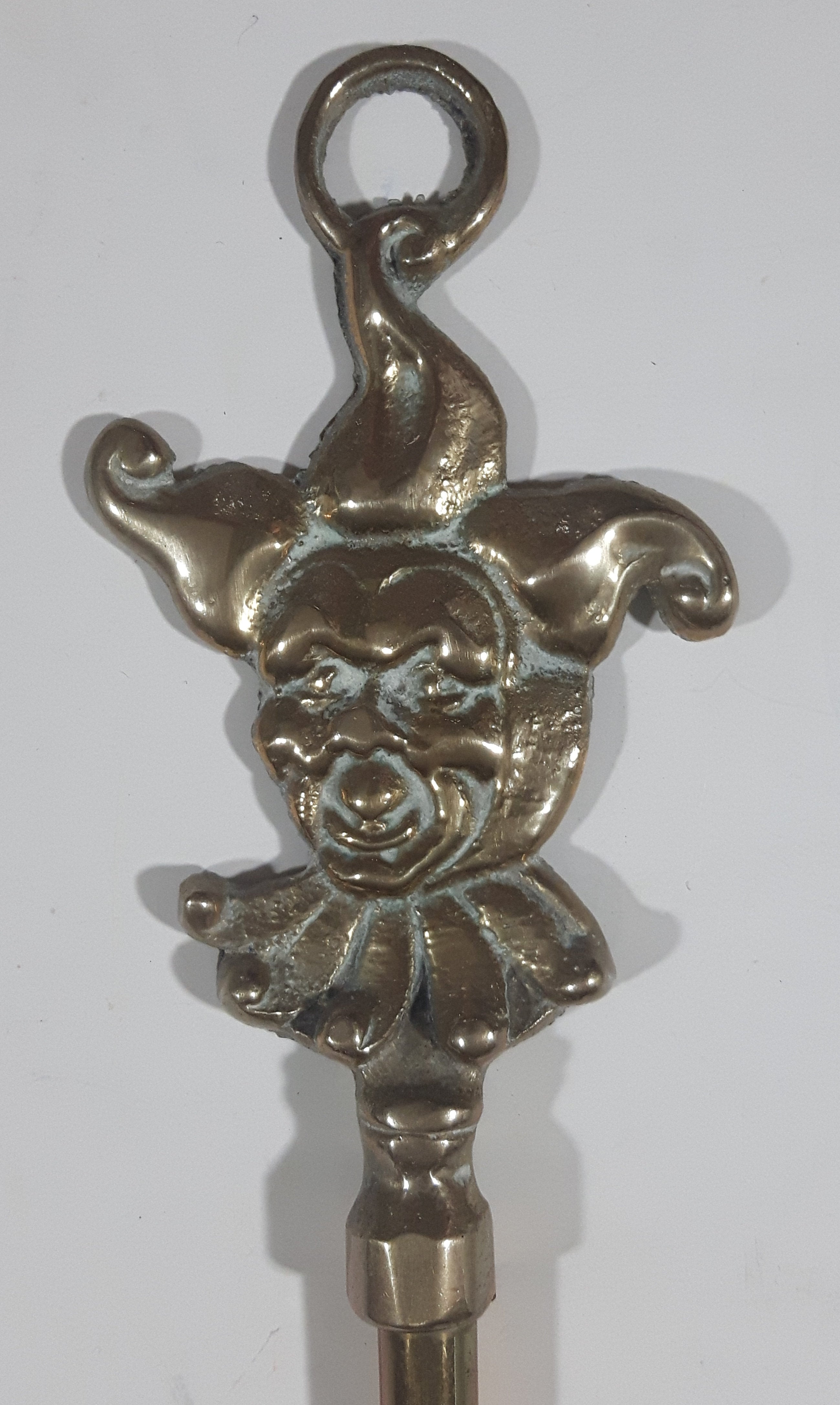 Antique Jester 19 1/2" Solid Brass Toasting Fork 6