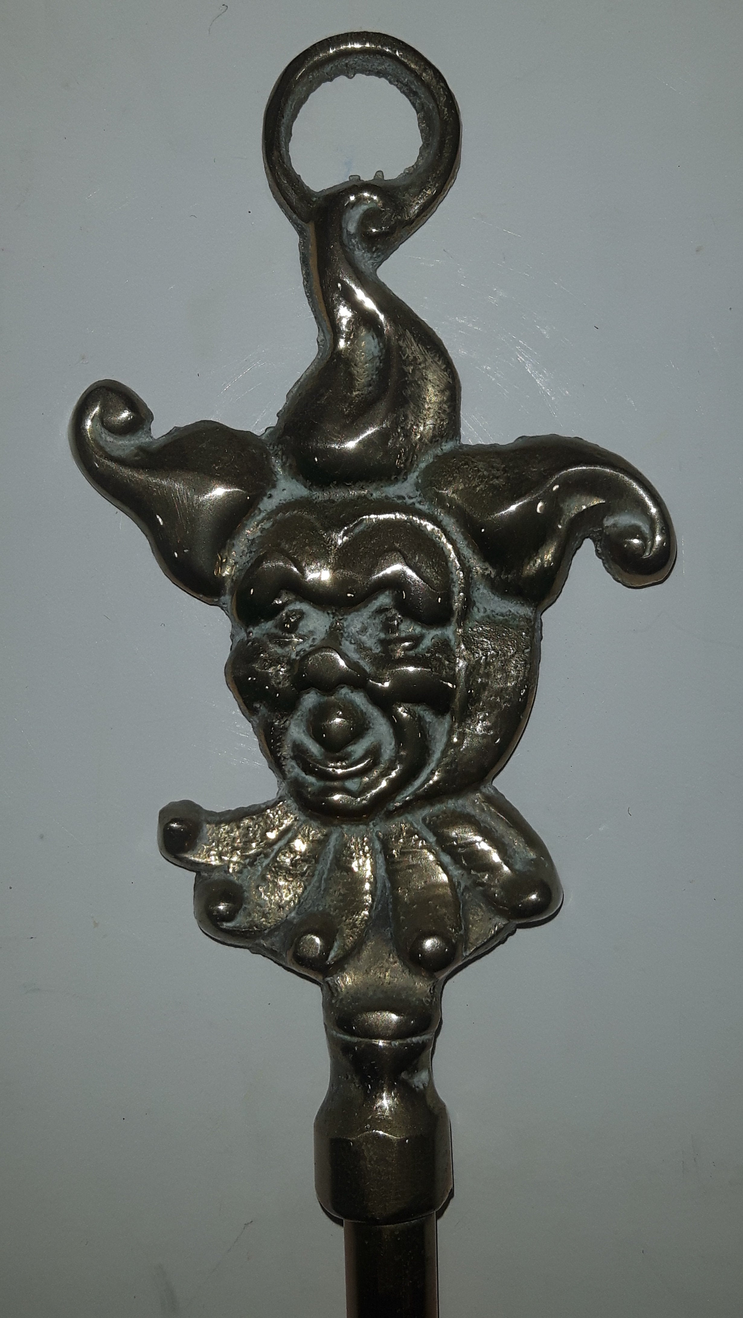 Antique Jester 19 1/2" Solid Brass Toasting Fork 7
