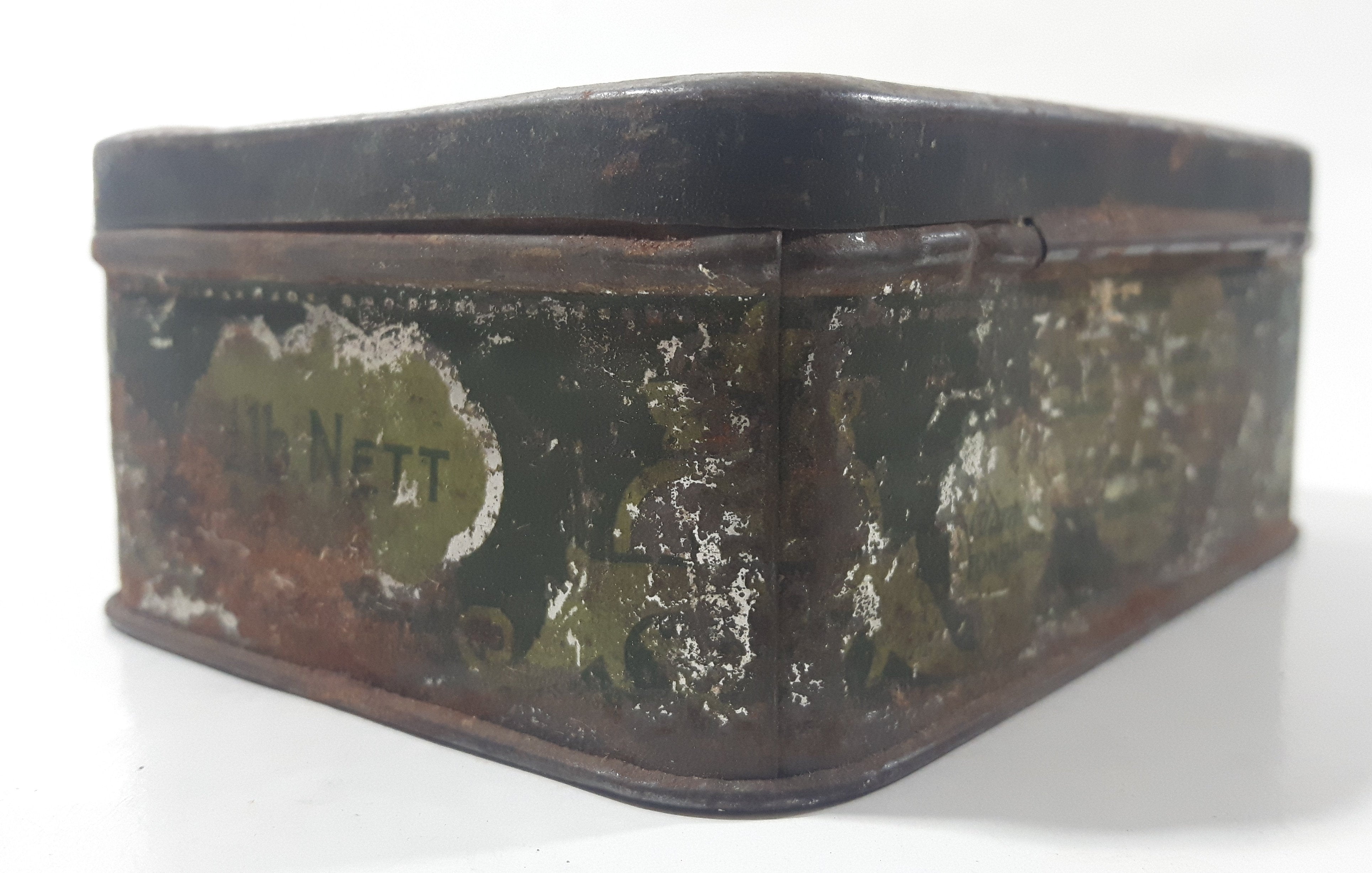 Antique Clarnico London England Tin Metal Container 7