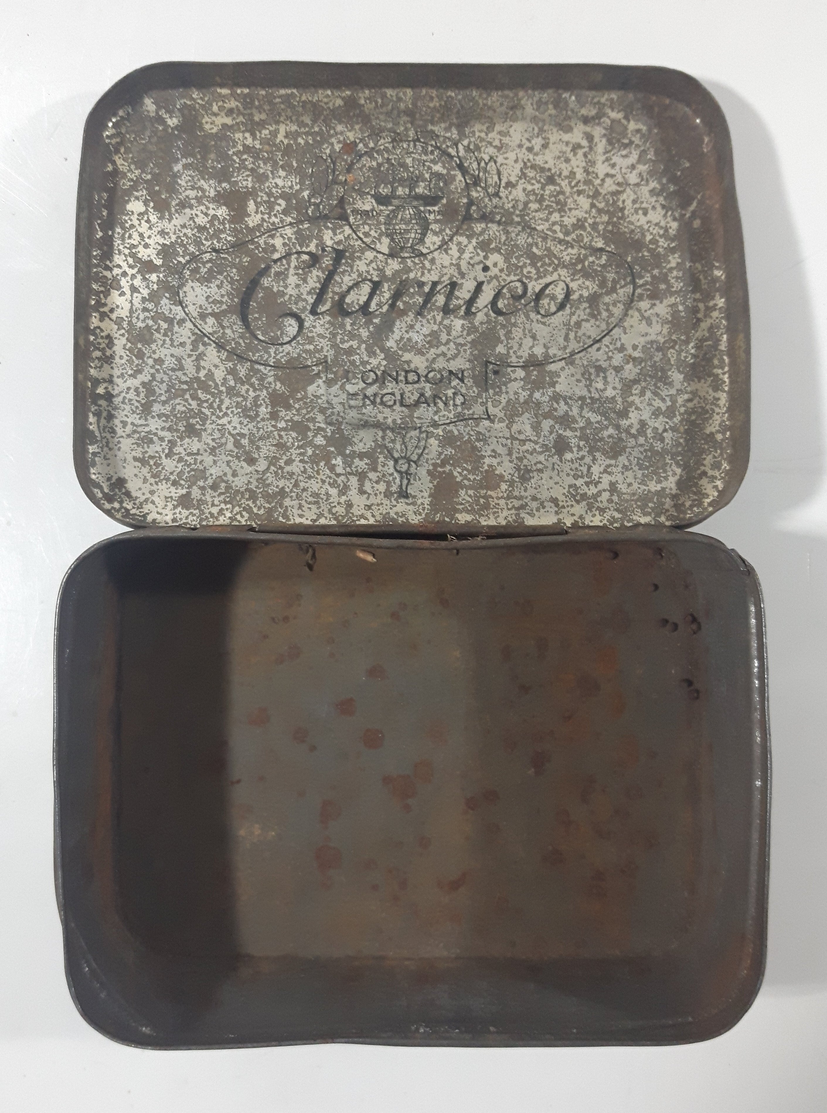 Antique Clarnico London England Tin Metal Container 14